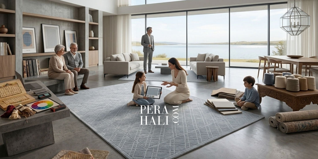 Duru Bir Gümüşsuyu Berraklığı ile Sade Pera Halı Koleksiyonu