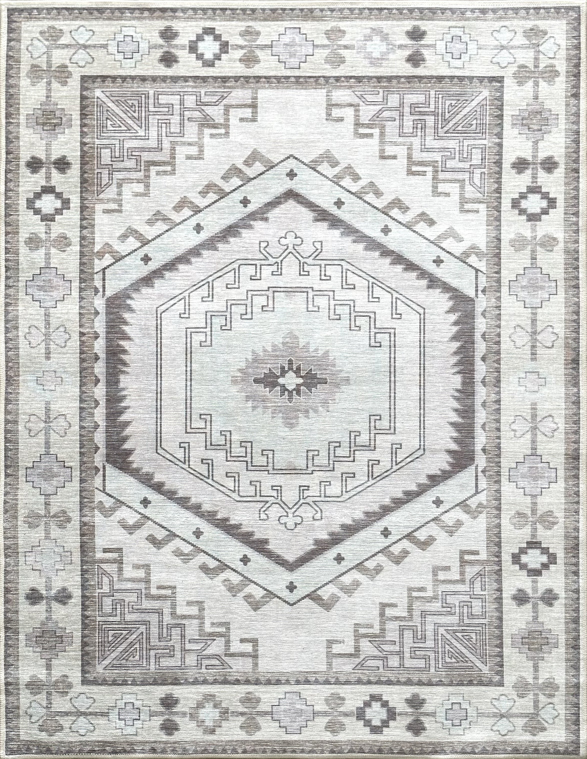 Uşak Blue Red Vintage Kilim Carpet