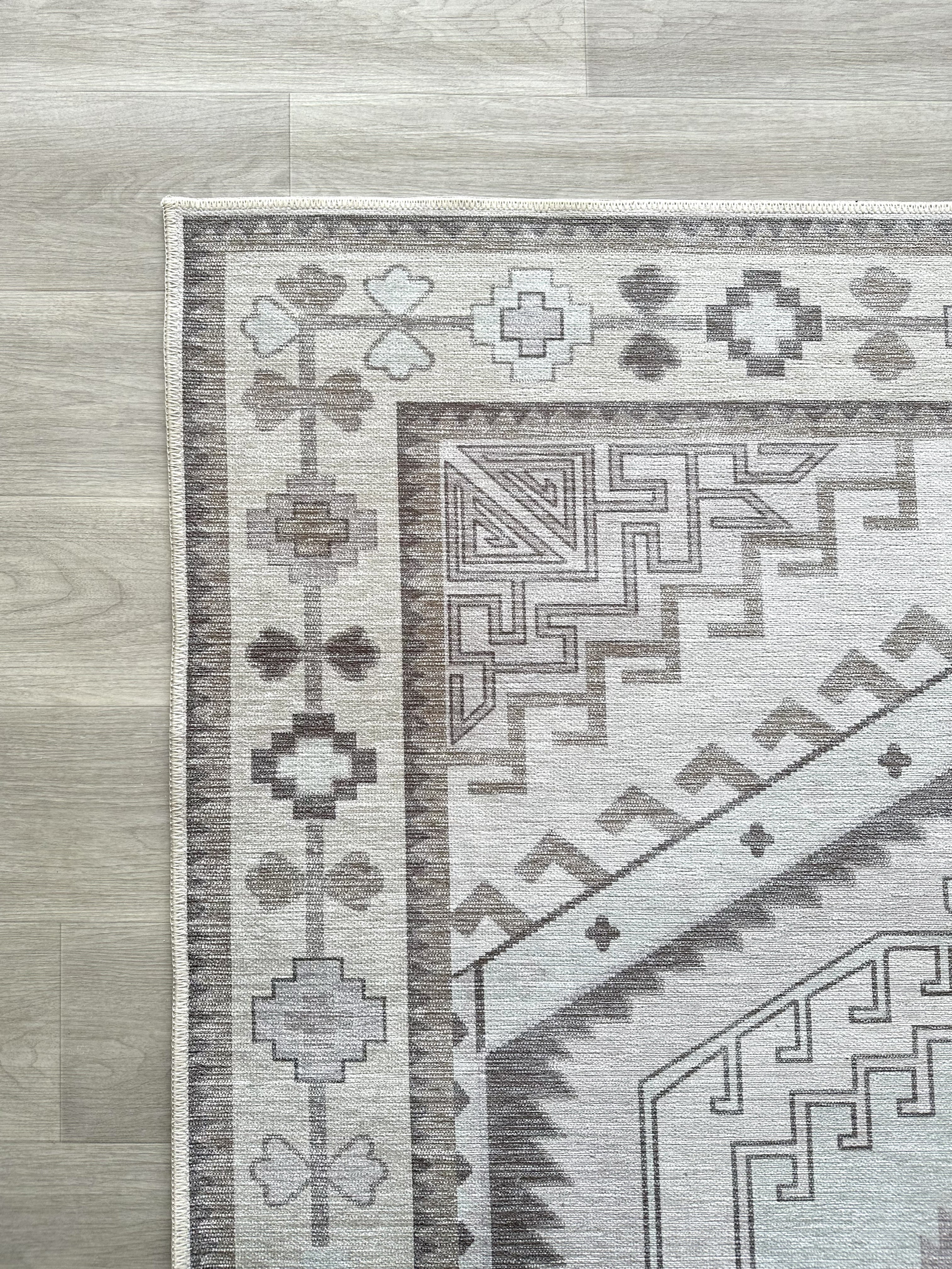 Uşak Blue Red Vintage Kilim Carpet