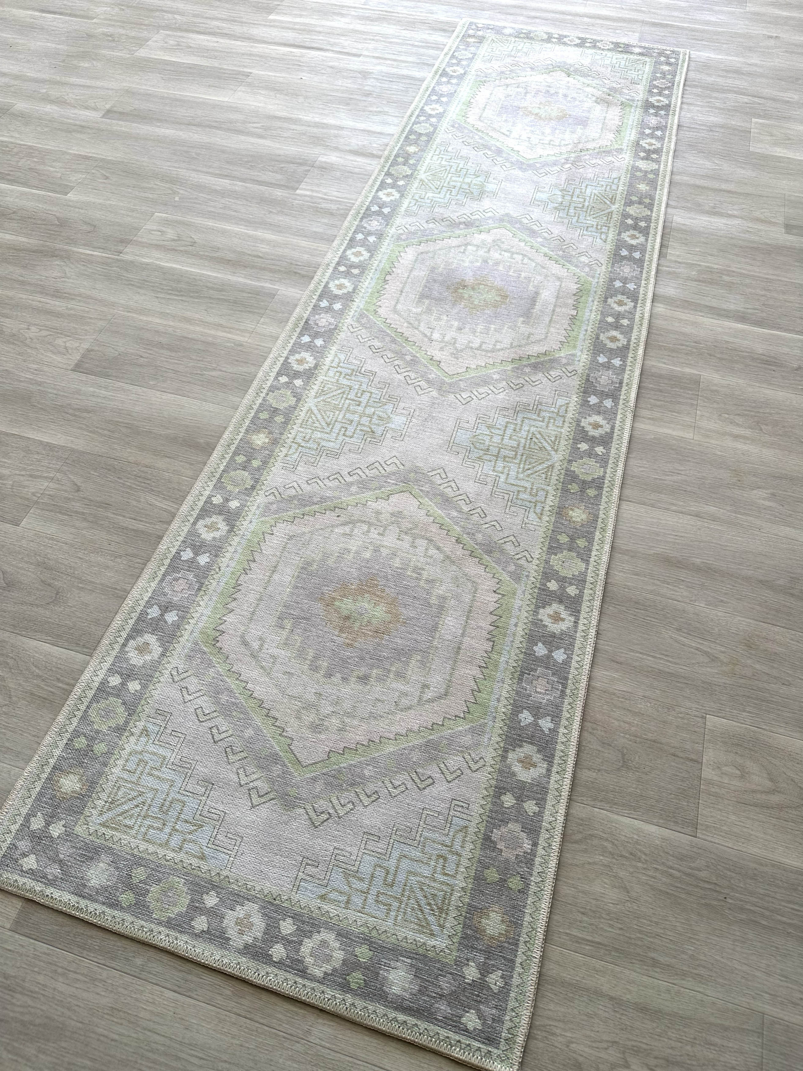 Uşak Blue Red Vintage Kilim Carpet