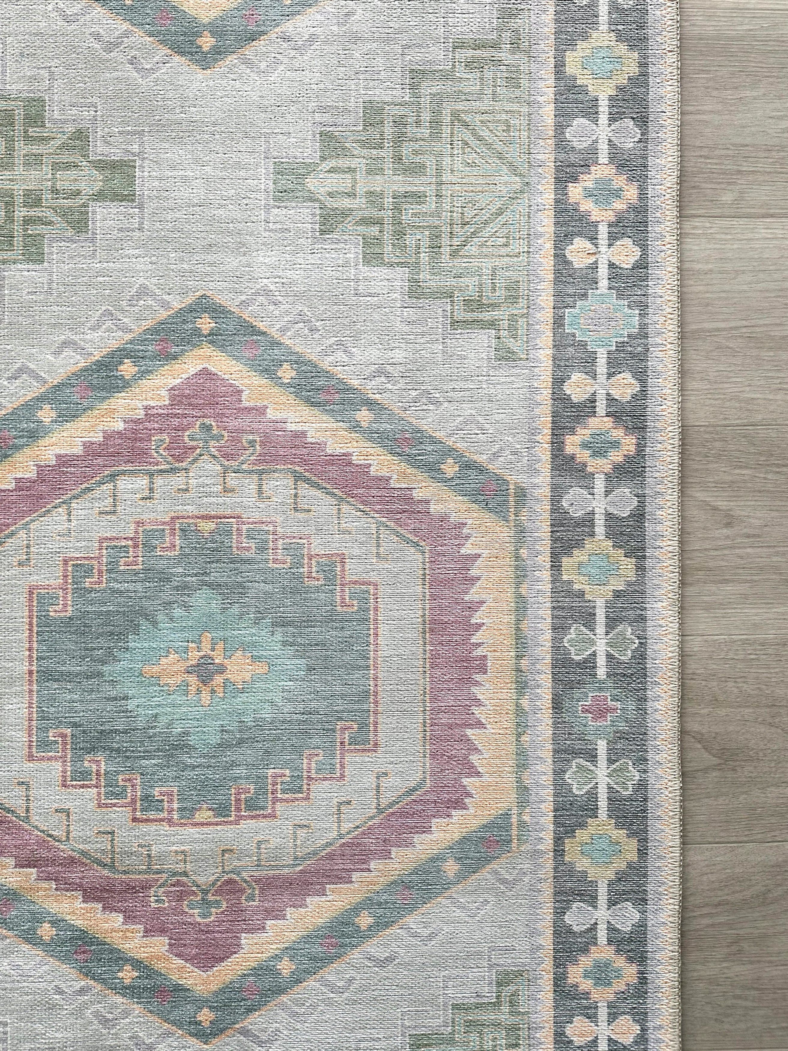 Uşak Blue Red Vintage Kilim Carpet