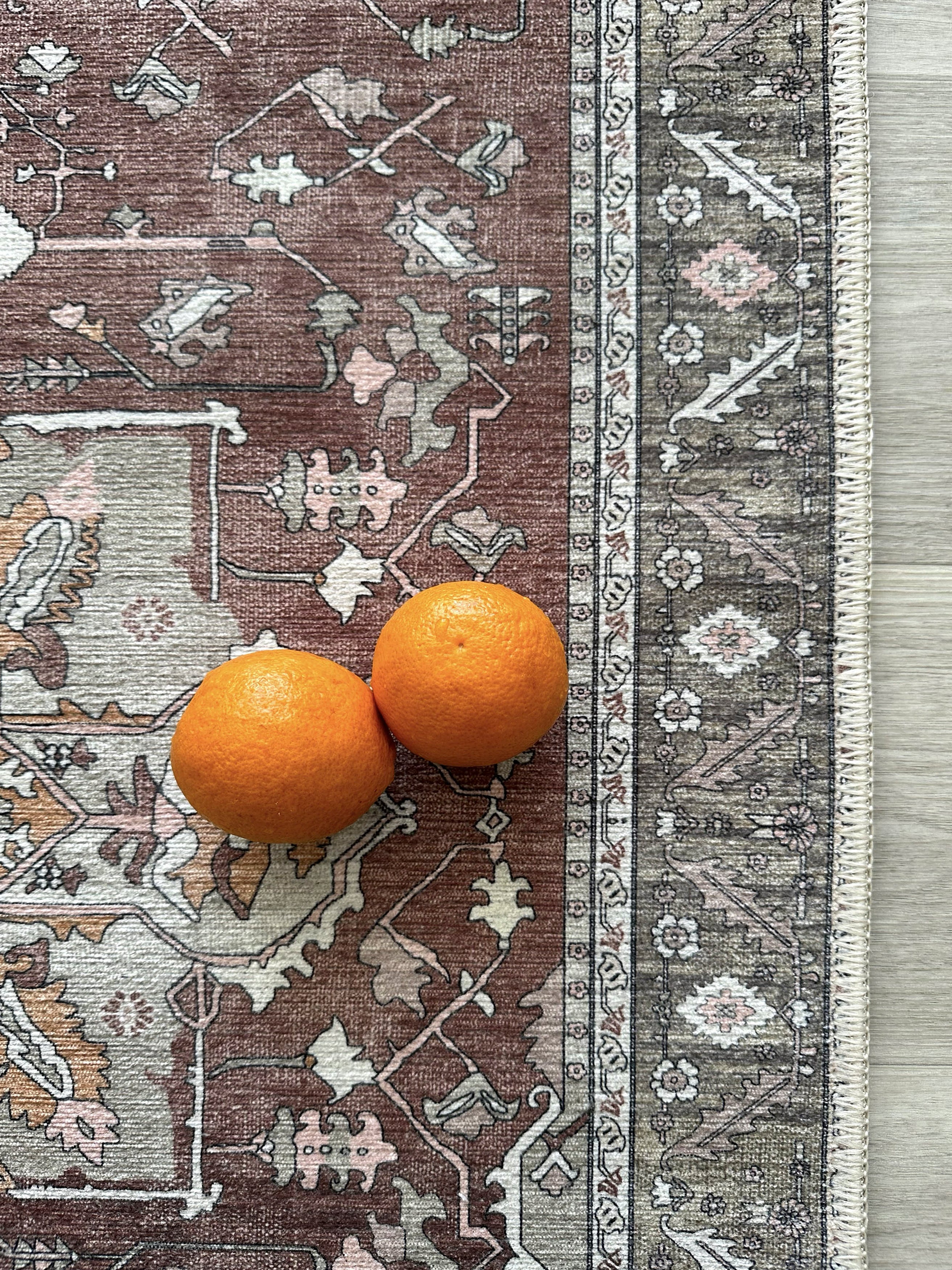 Uşak Blue Red Vintage Kilim Carpet