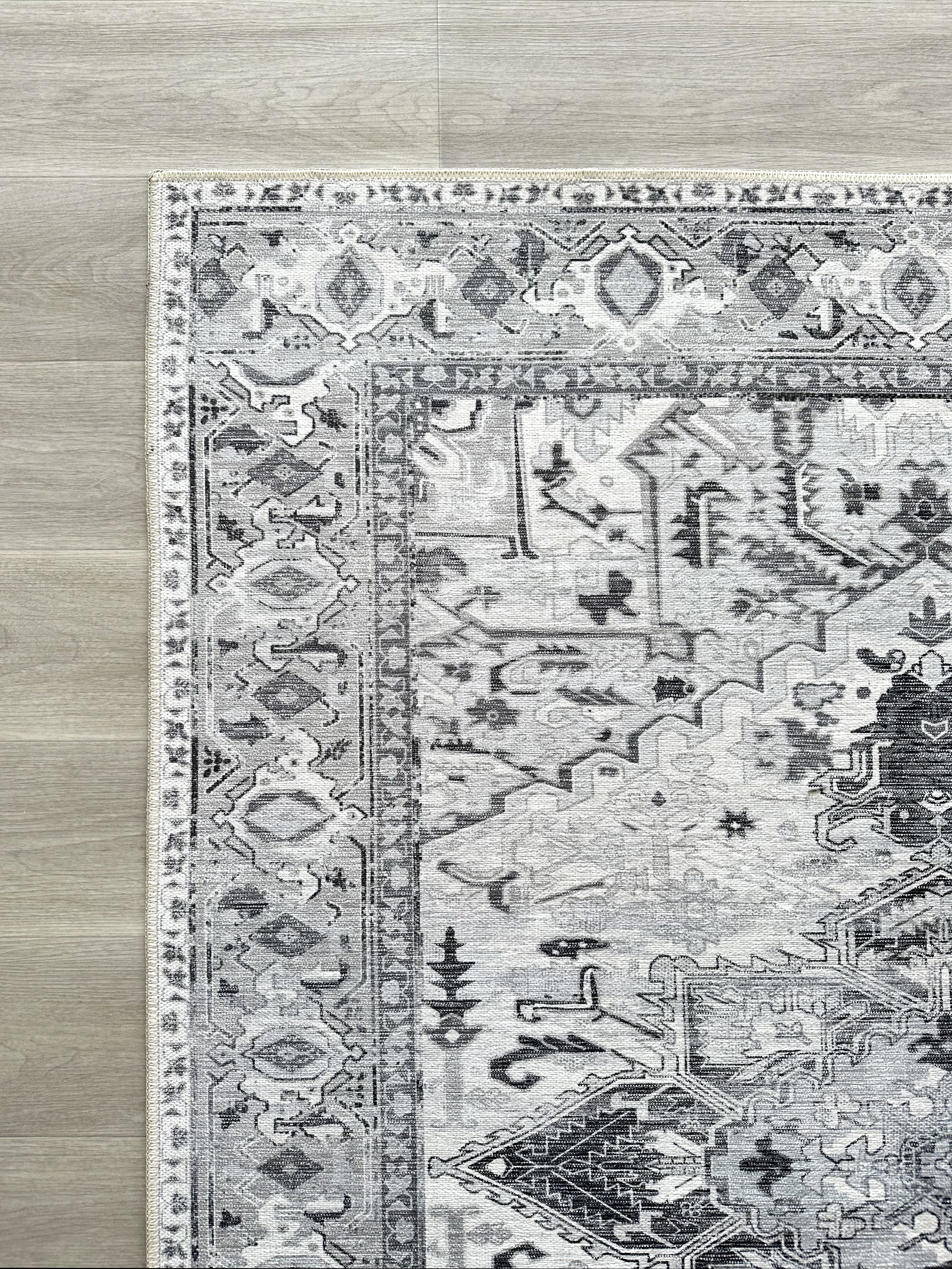 Uşak Blue Red Vintage Kilim Carpet