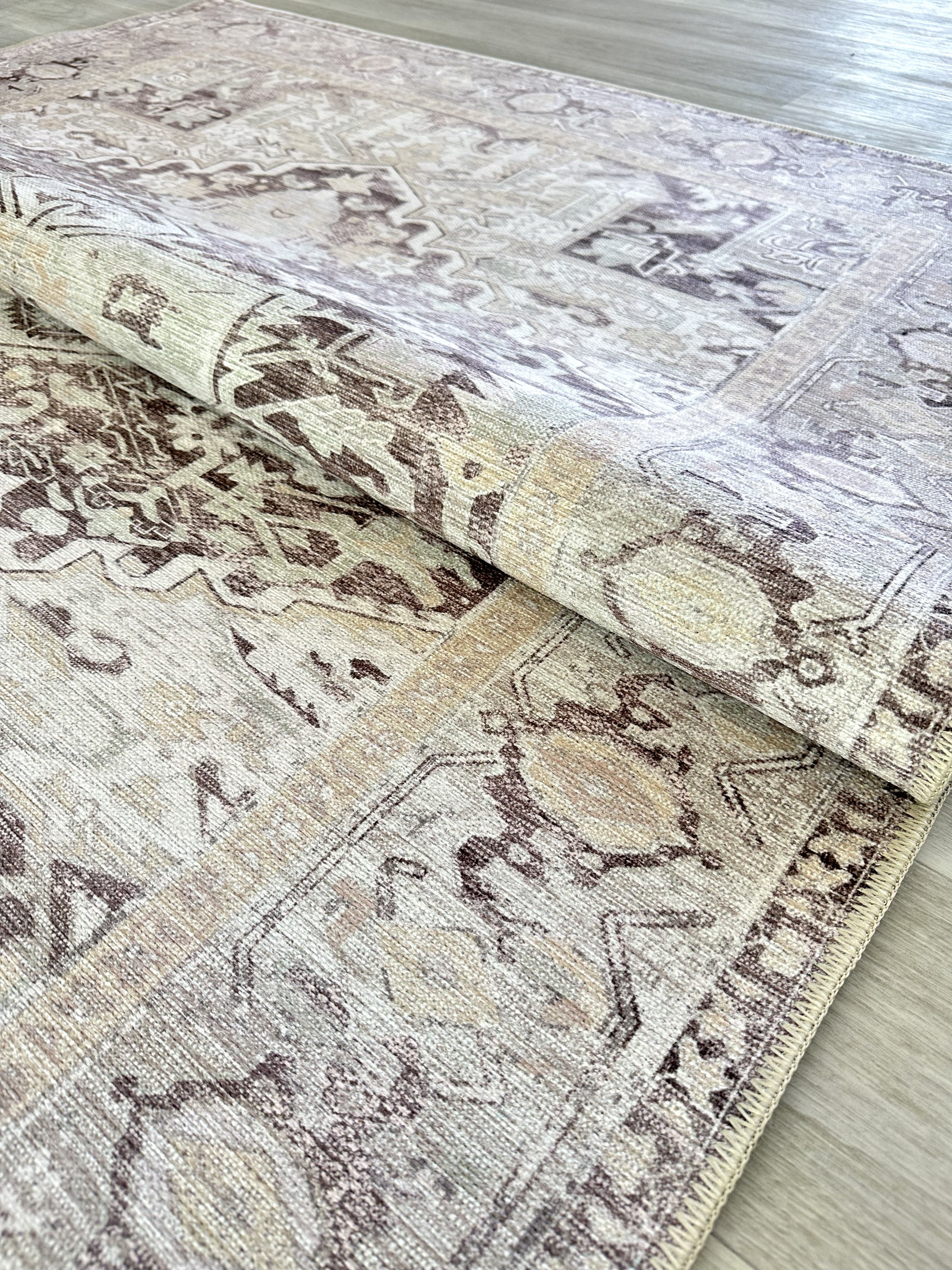 Uşak Blue Red Vintage Kilim Carpet