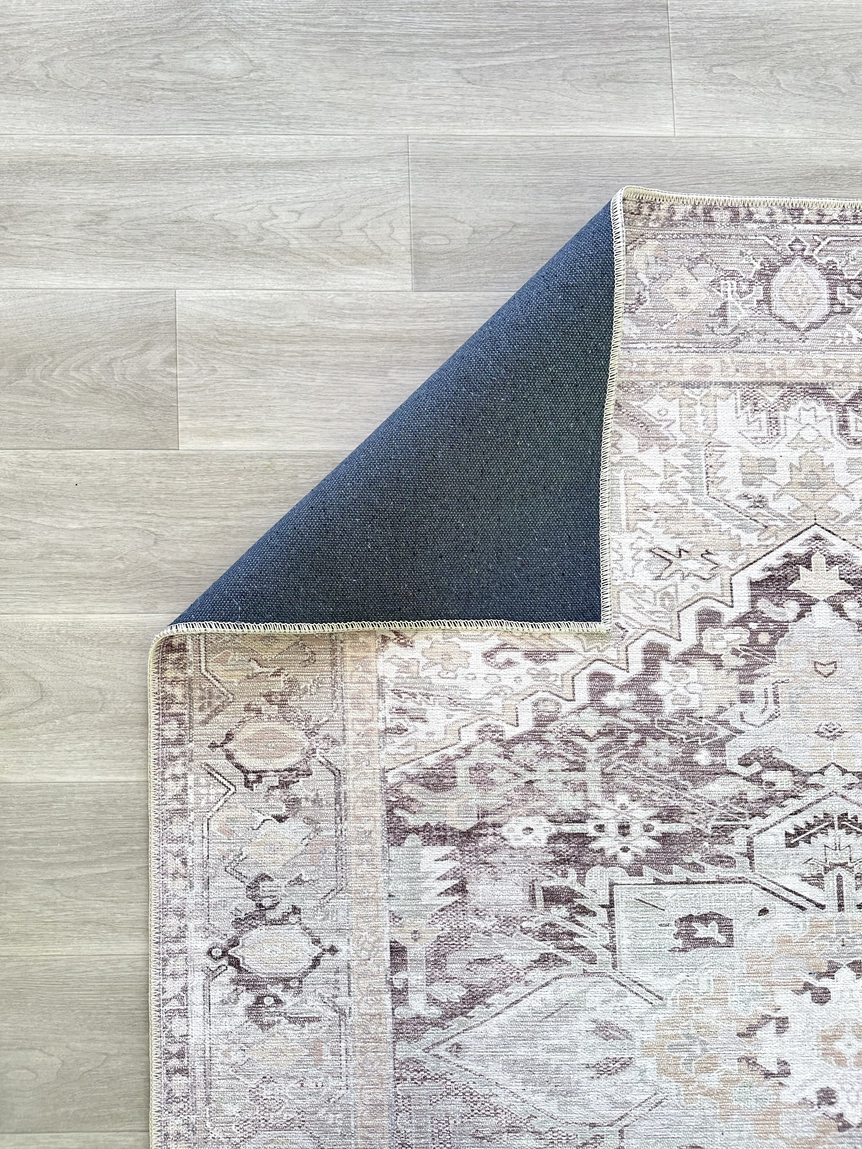 Uşak Blue Red Vintage Kilim Carpet