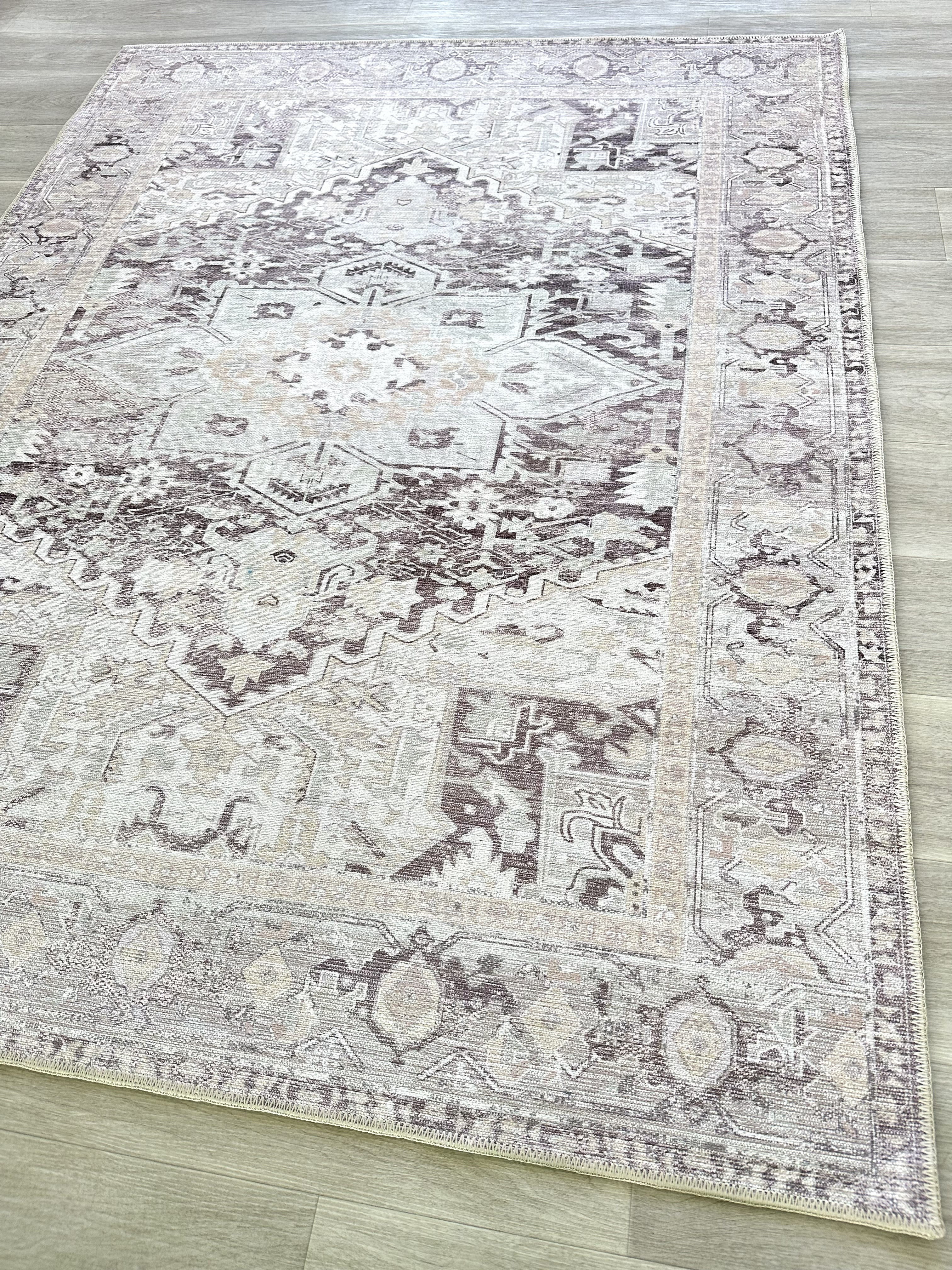 Uşak Blue Red Vintage Kilim Carpet