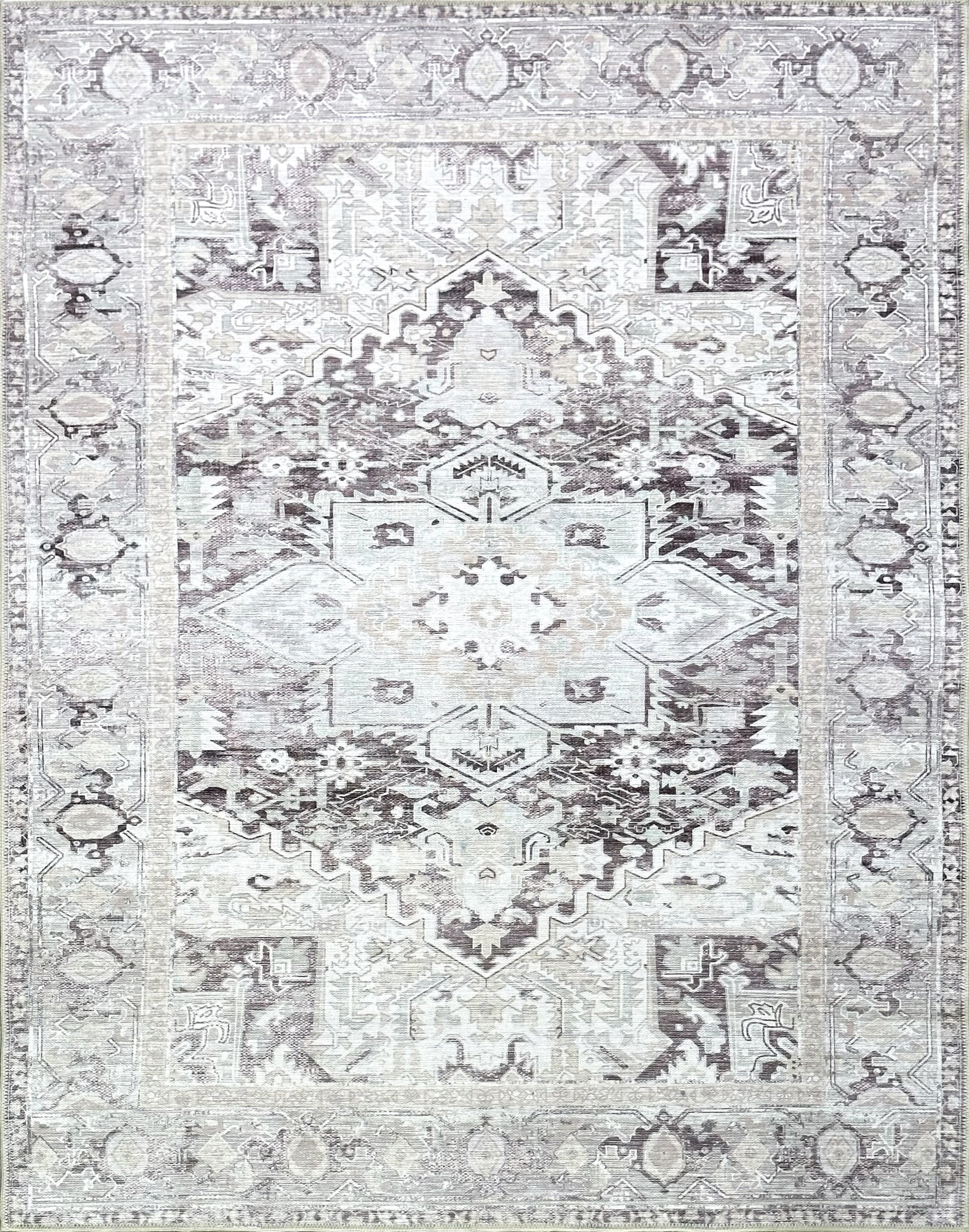 Uşak Blue Red Vintage Kilim Carpet