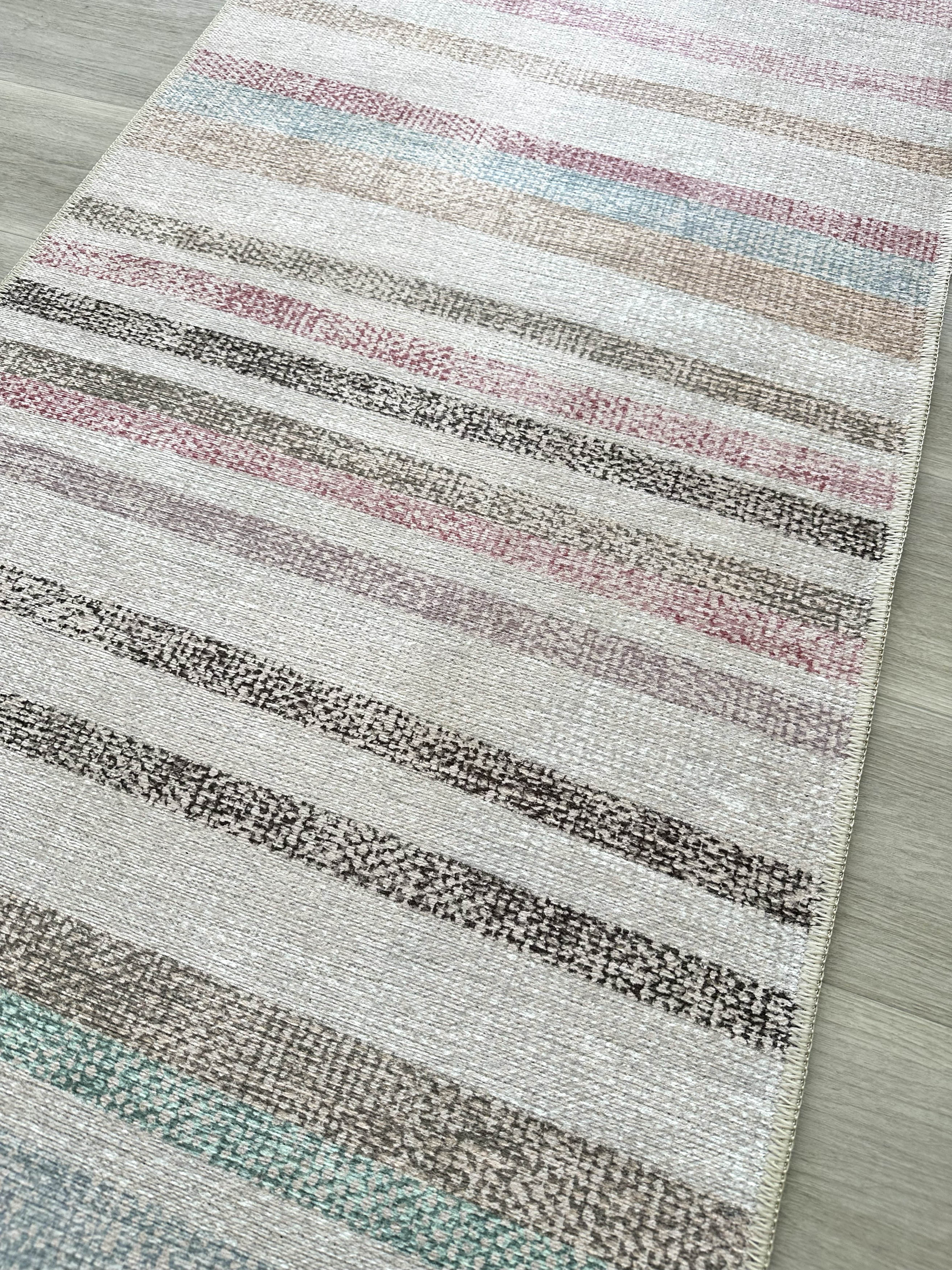 Uşak Blue Red Vintage Kilim Carpet