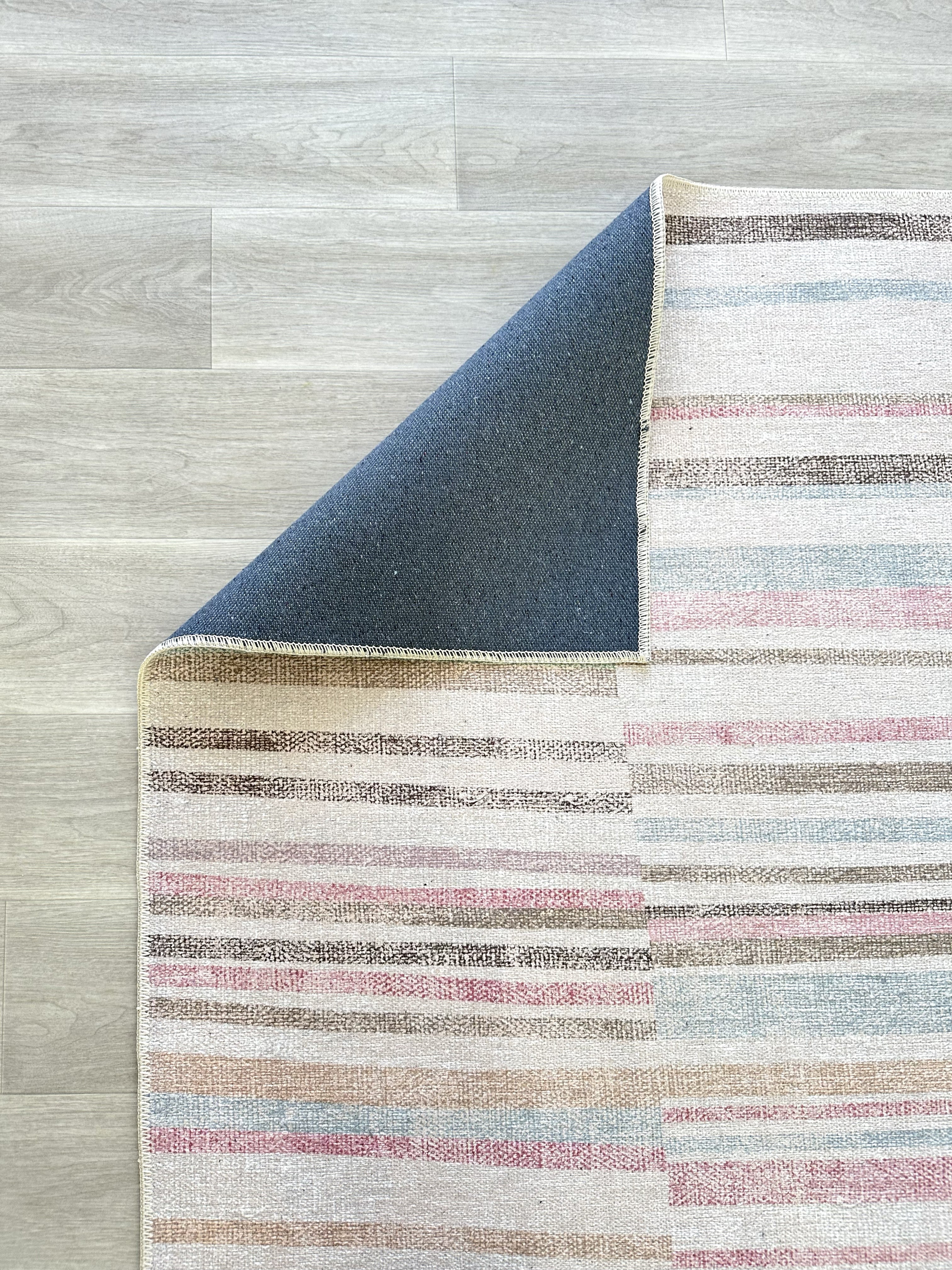 Uşak Blue Red Vintage Kilim Carpet