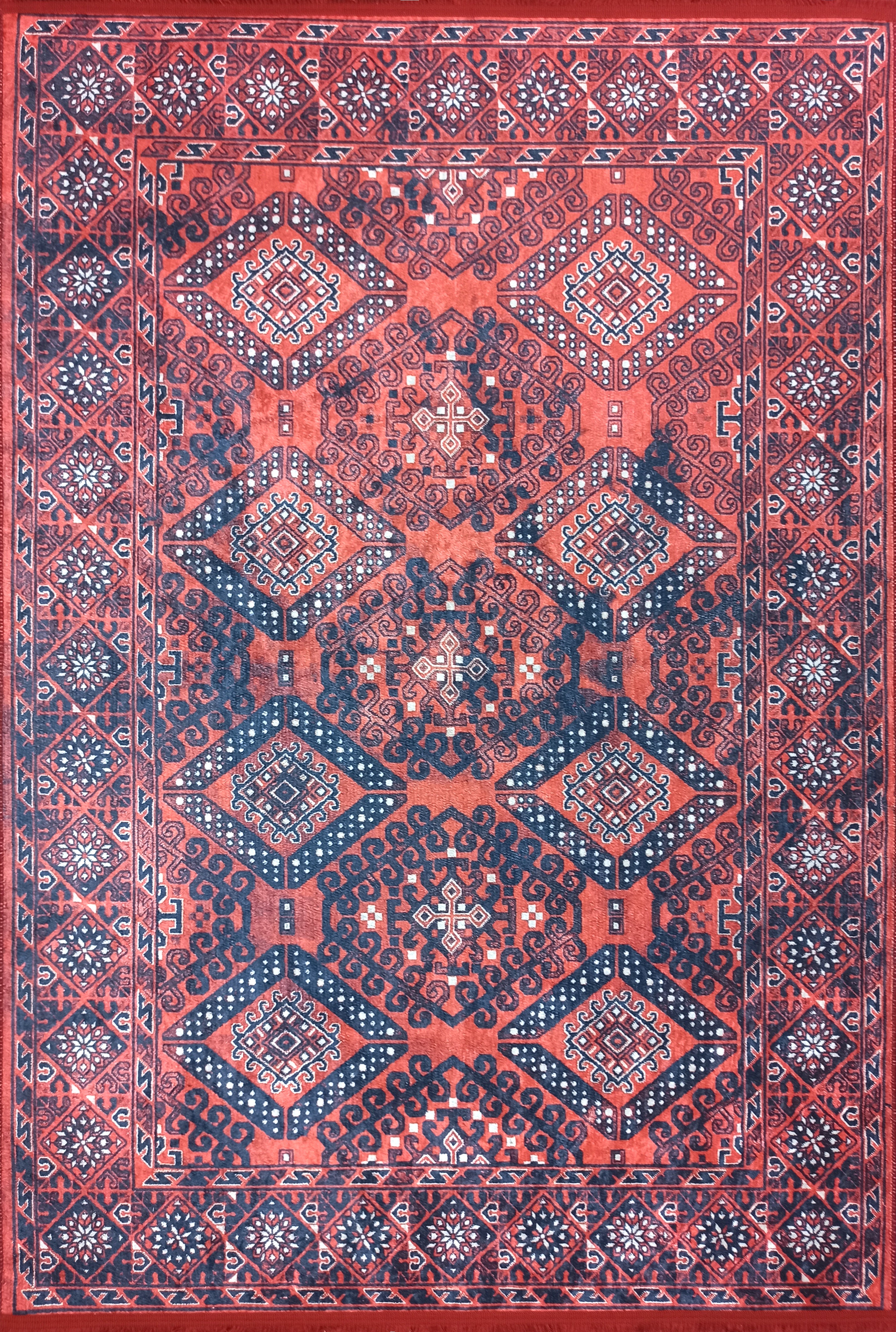 Red Ushak Vintage Style Hallway Rug - SH947R