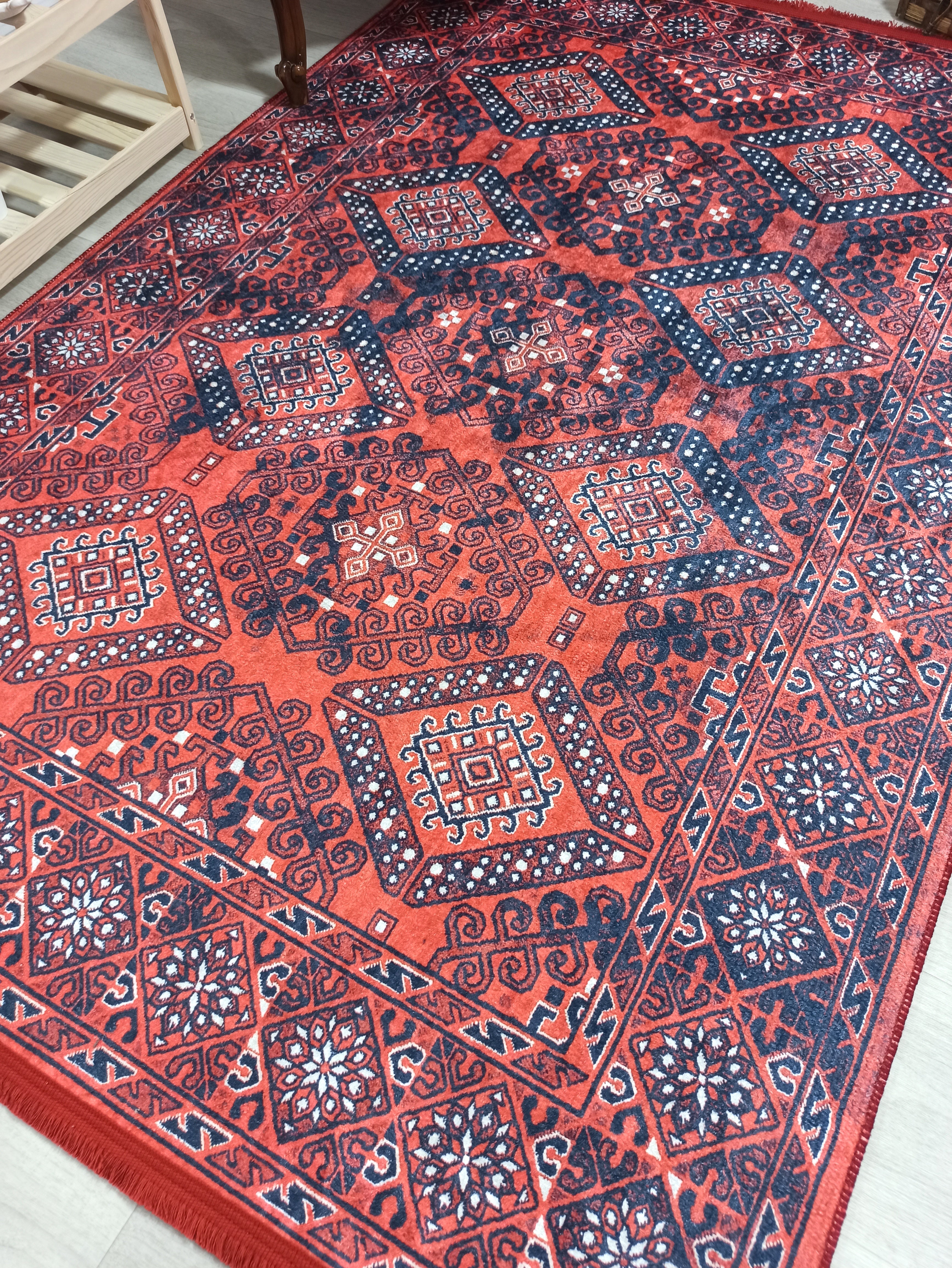 Kırmızı Uşak Vintage Tarzı Koridor Halısı - OUTLET - 947OU