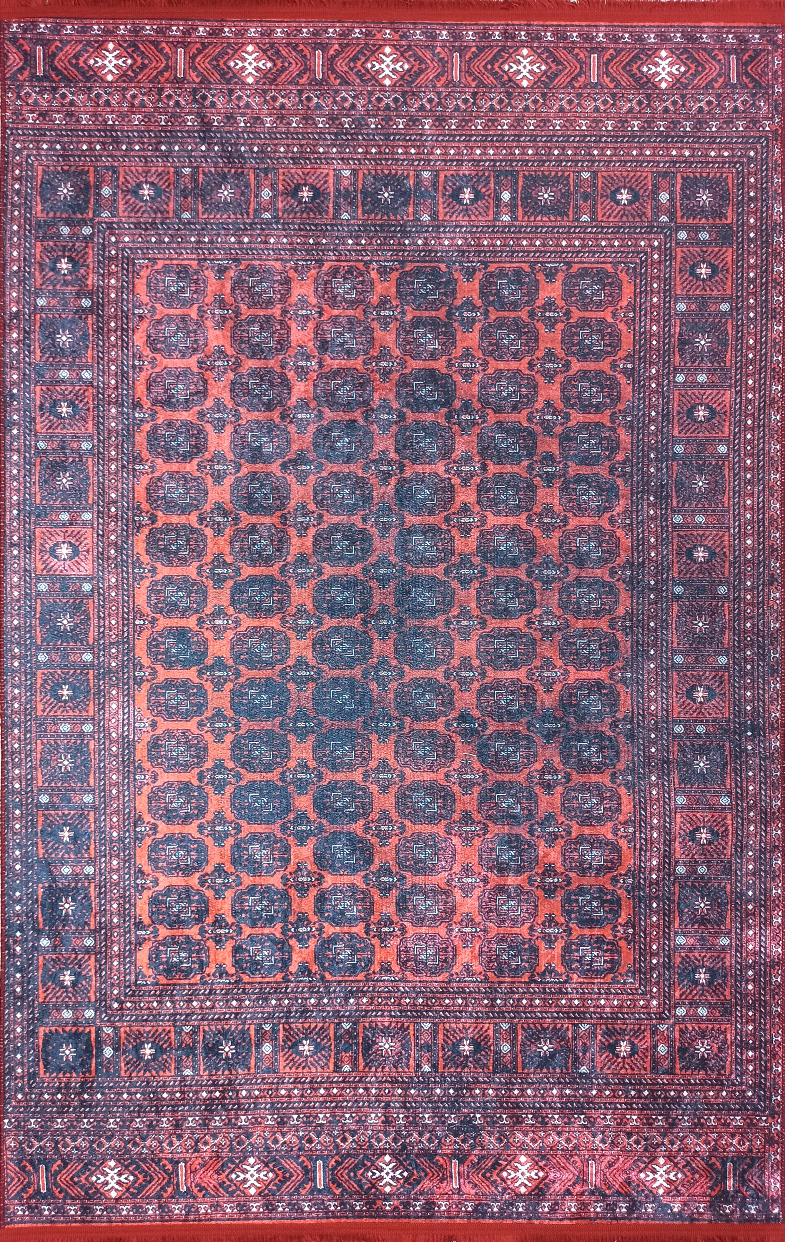 Pale Pink Cream Beige Geometric Patterned Kilim Rug