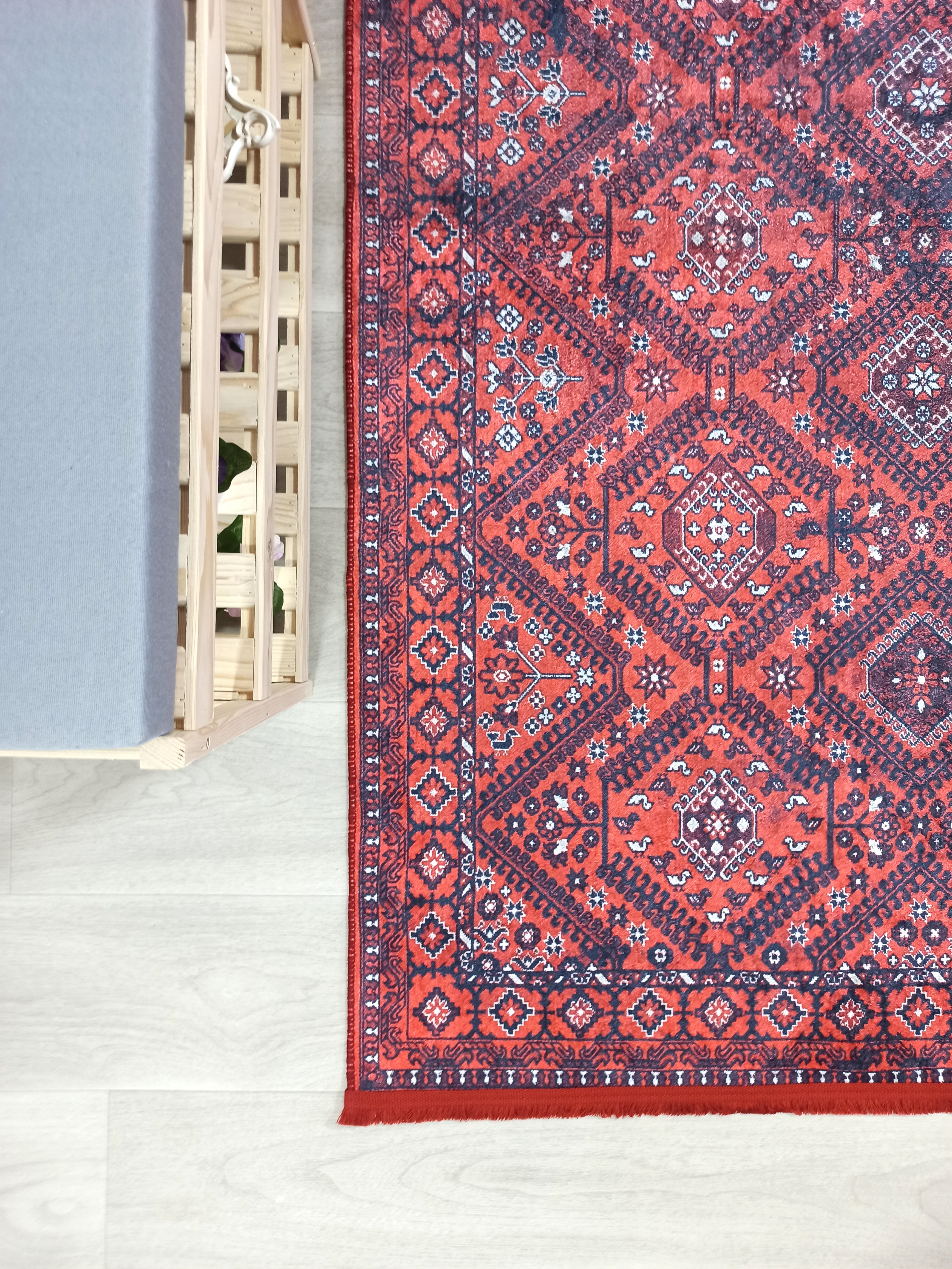 Pale Pink Cream Beige Geometric Patterned Kilim Rug - CLEARANCE - 951OU