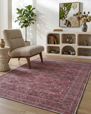 Uşak Blue Red Vintage Kilim Carpet