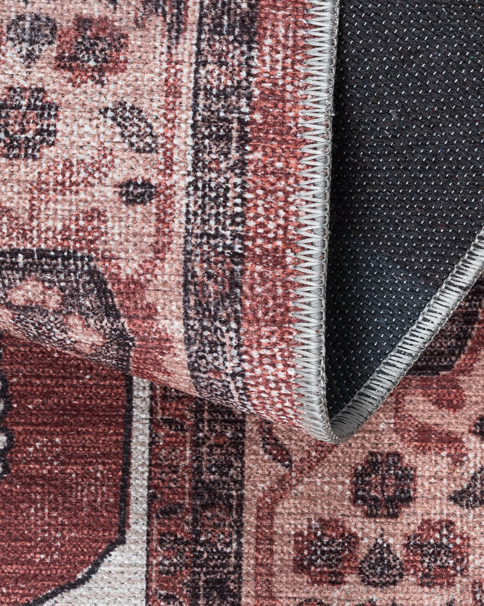 Uşak Blue Red Vintage Kilim Carpet