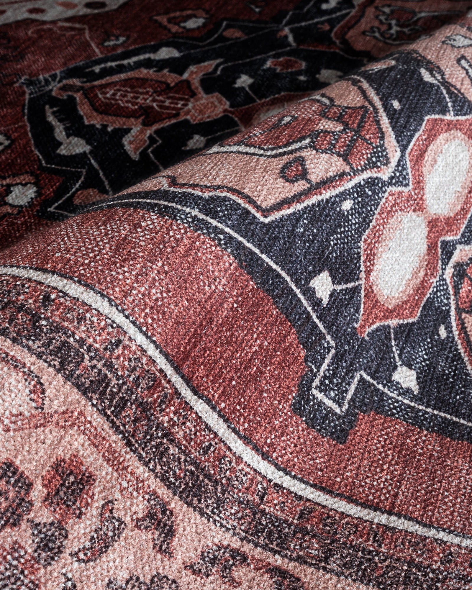 Uşak Blue Red Vintage Kilim Carpet