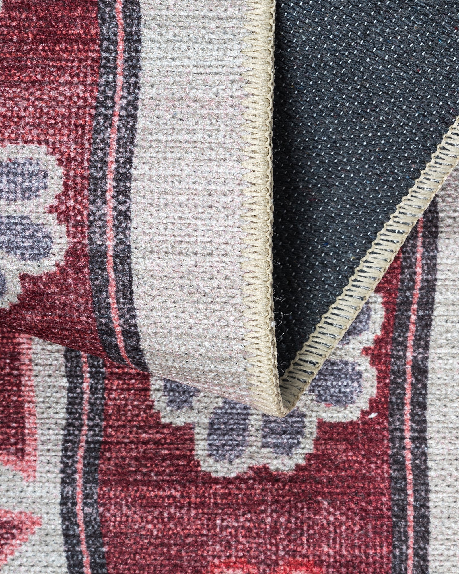 Uşak Blue Red Vintage Kilim Carpet