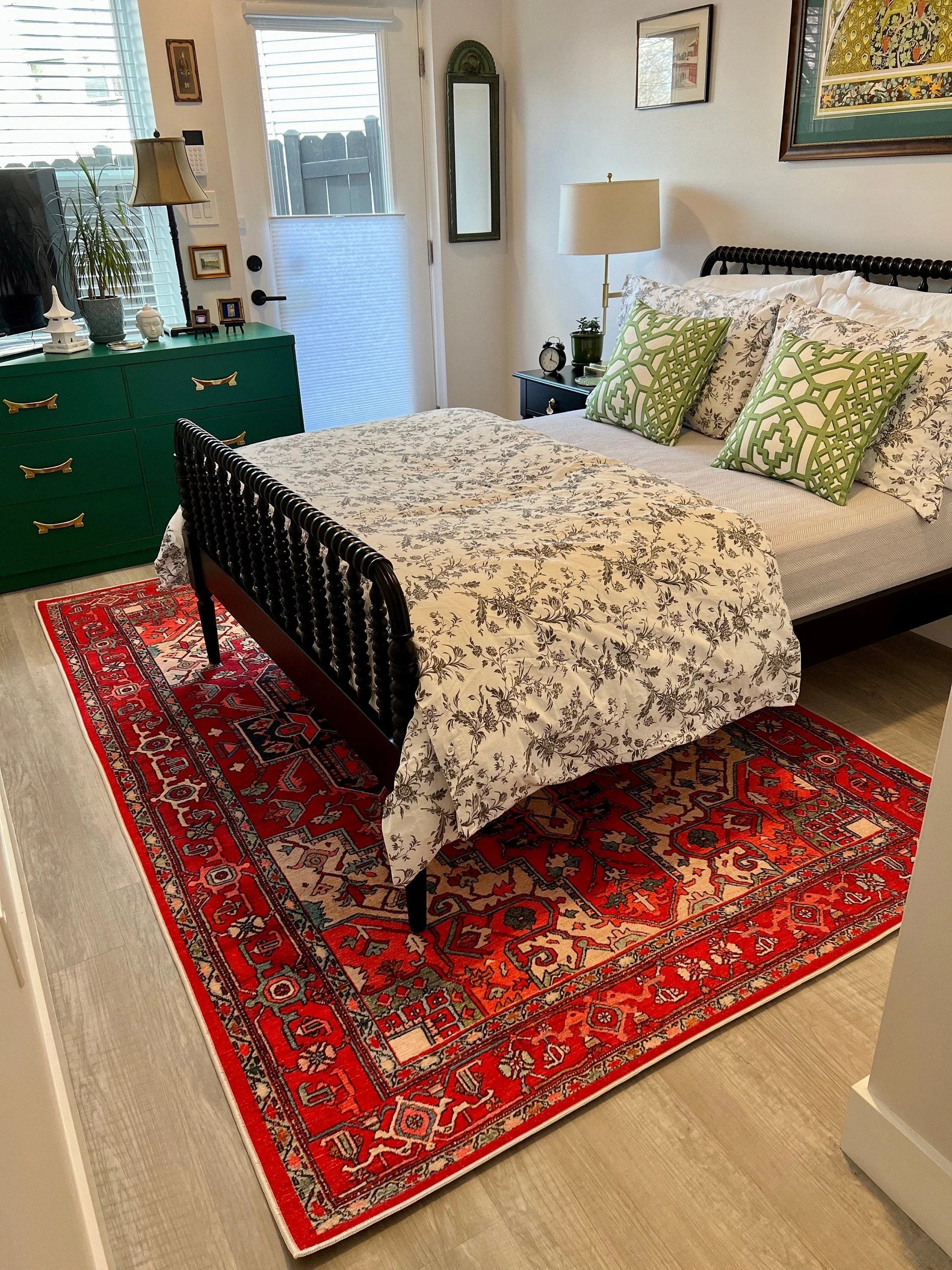 Gray Geometric Patterned Vintage Carpet - CLEARANCE - 11428OU