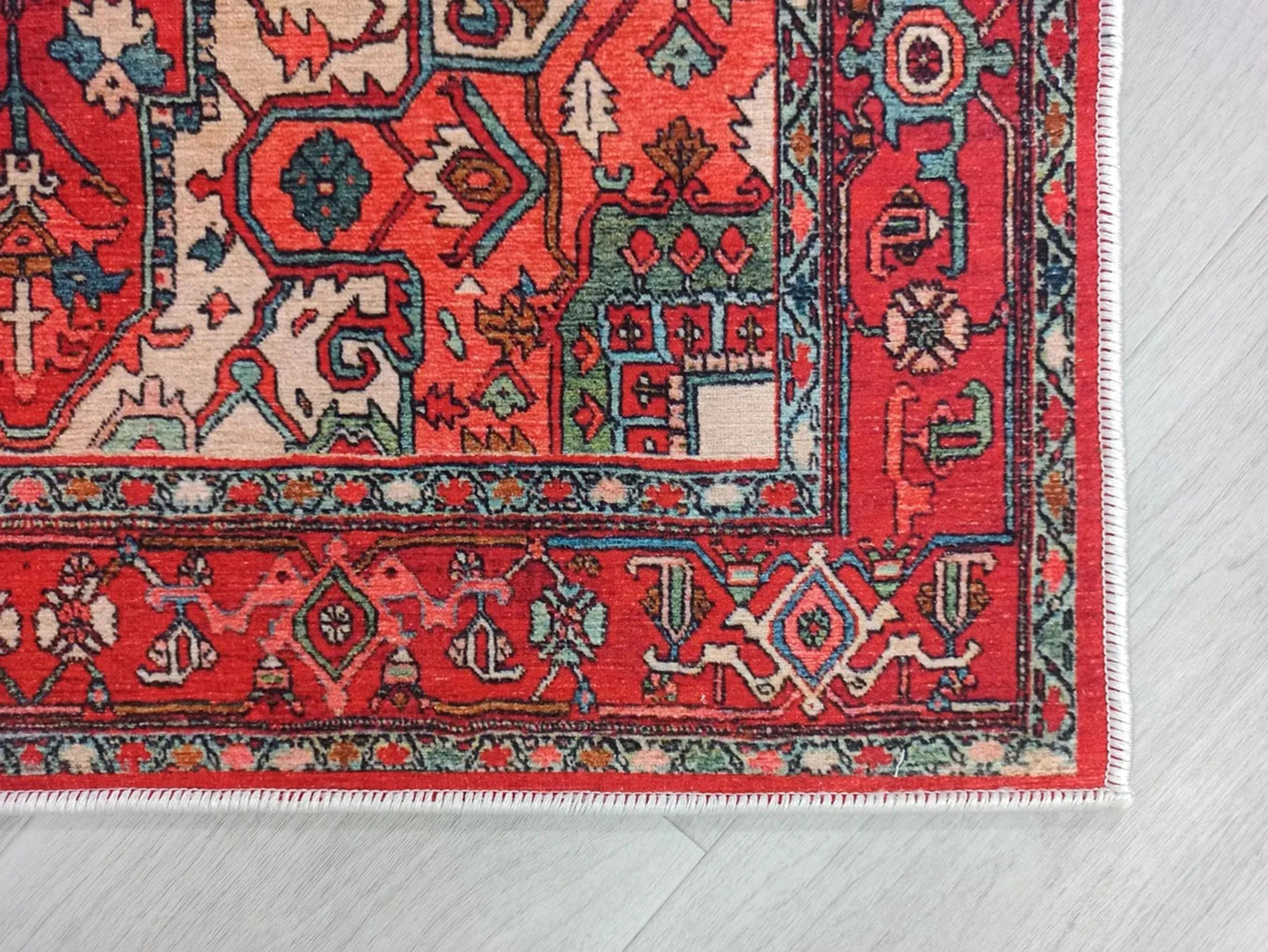 Gray Geometric Patterned Vintage Carpet - CLEARANCE - 11428OU