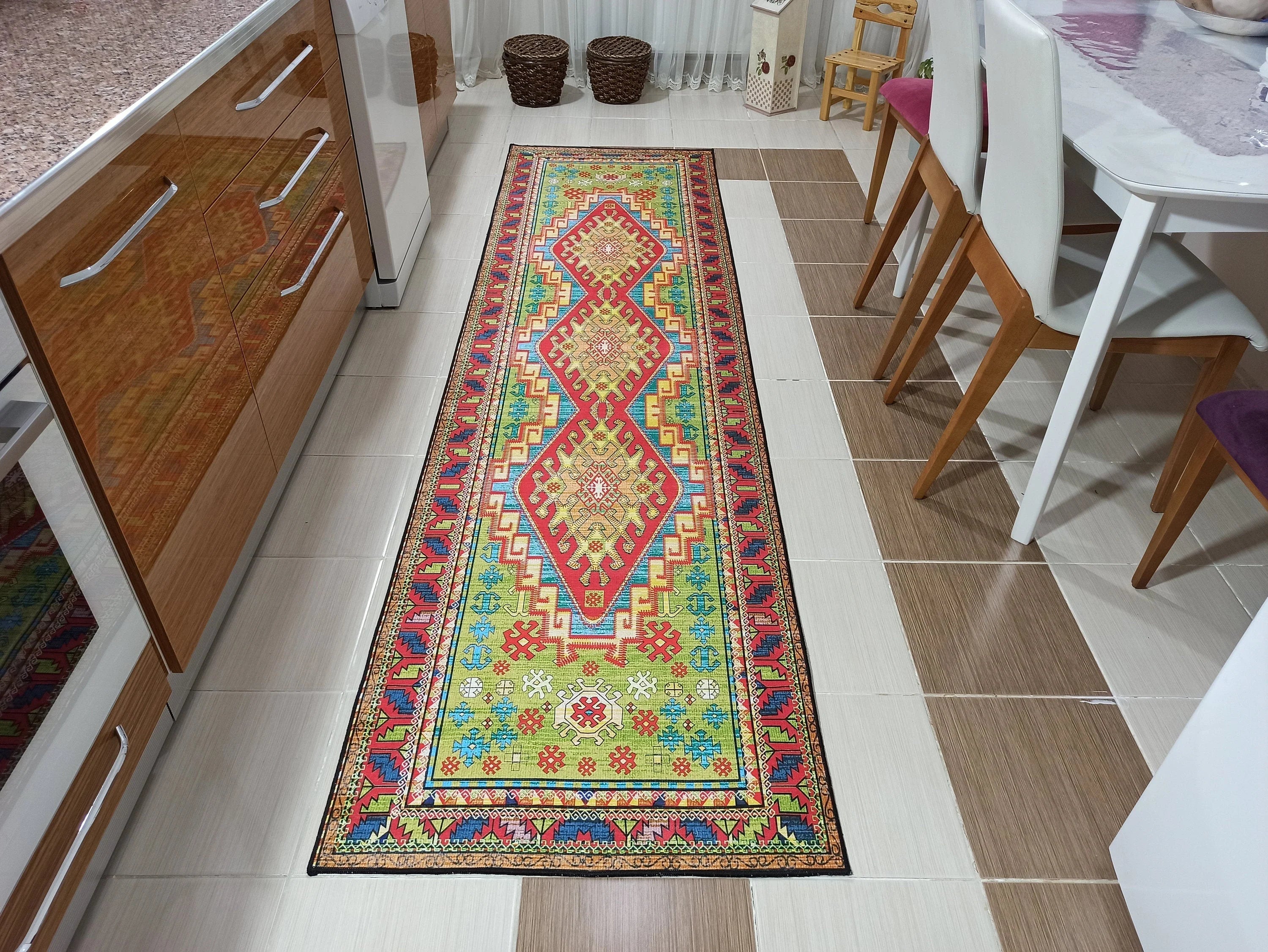 Gray Geometric Patterned Vintage Carpet - CLEARANCE - 11449OU