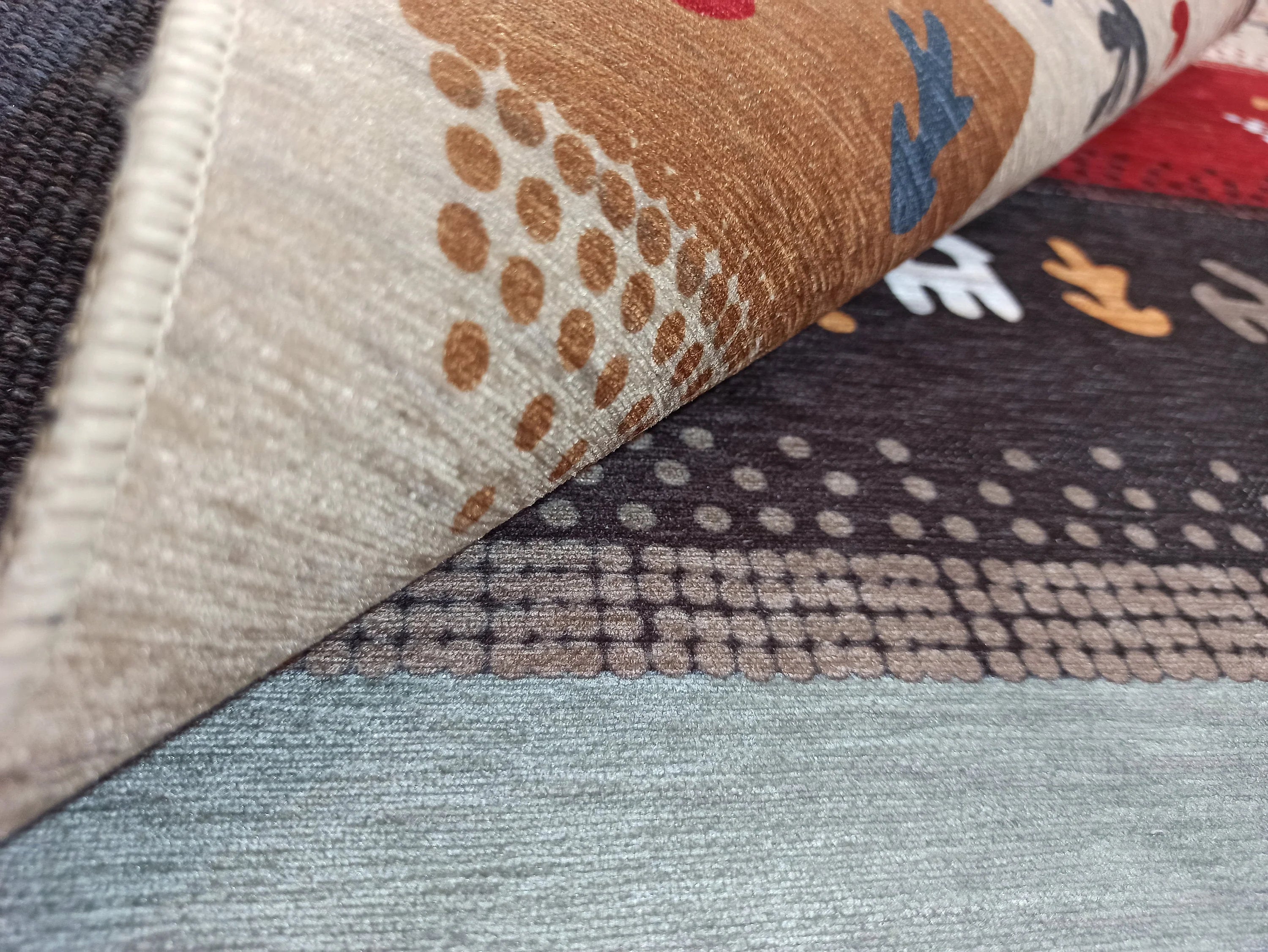Renkli ve Figürlü Modern Kilim Halı - OUTLET - 12664OU