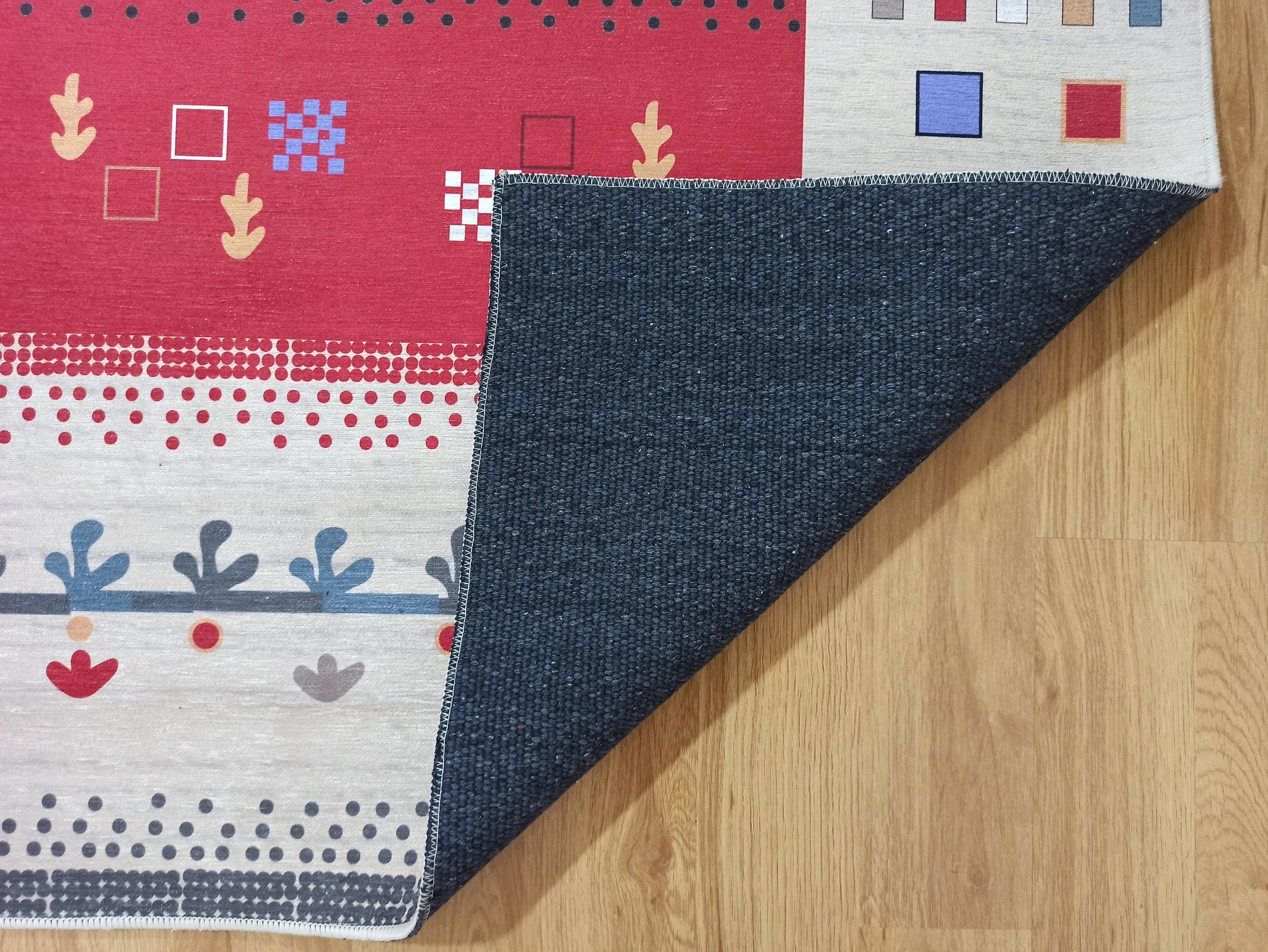 Renkli ve Figürlü Modern Kilim Halı - OUTLET - 12664OU