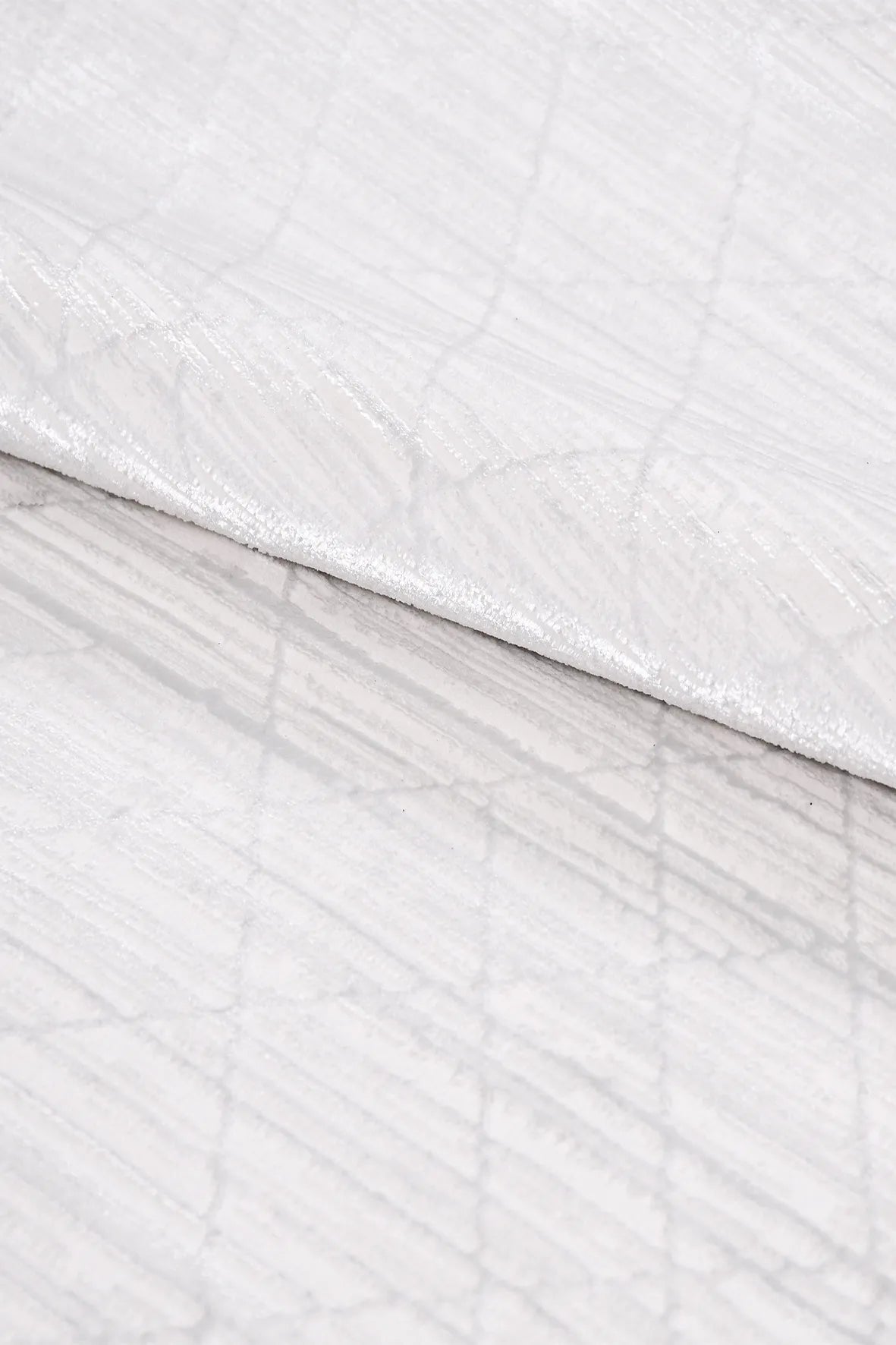 Krem ve Vizon Elmas Desenli Minimalist Halı