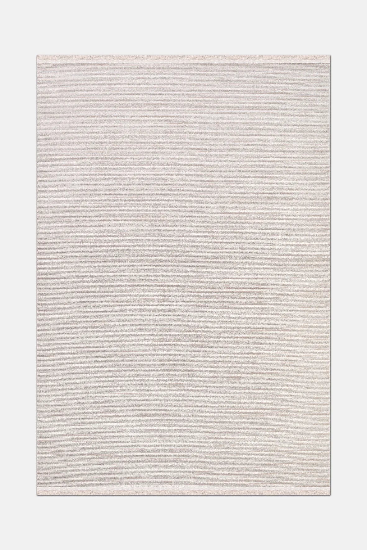 Bej ve Krem Dokulu Minimalist Modern Halı