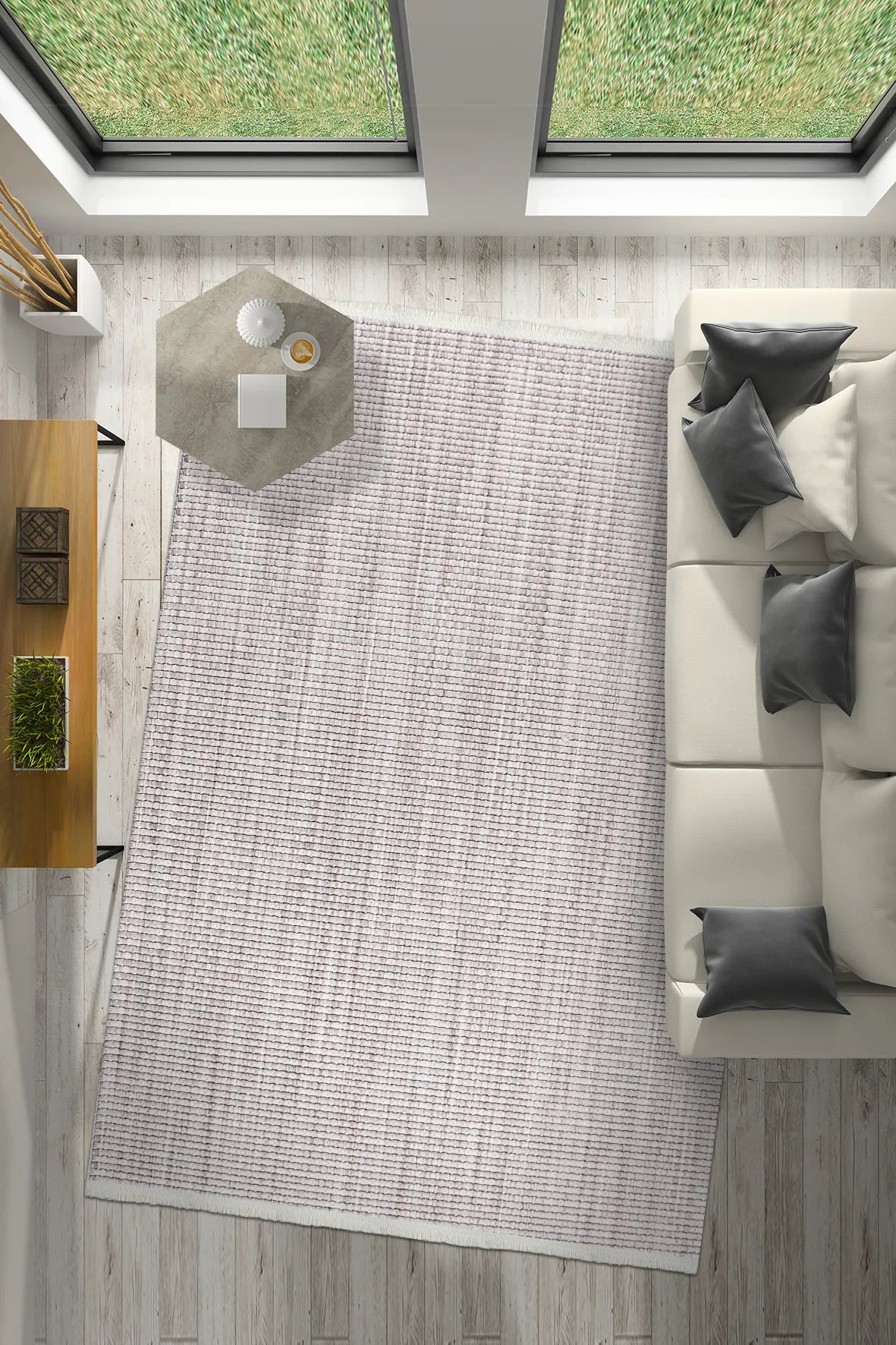 Vizon Bej Minimalist Halı