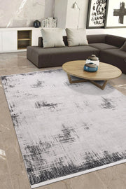 Krem ve Siyah Boho Halı