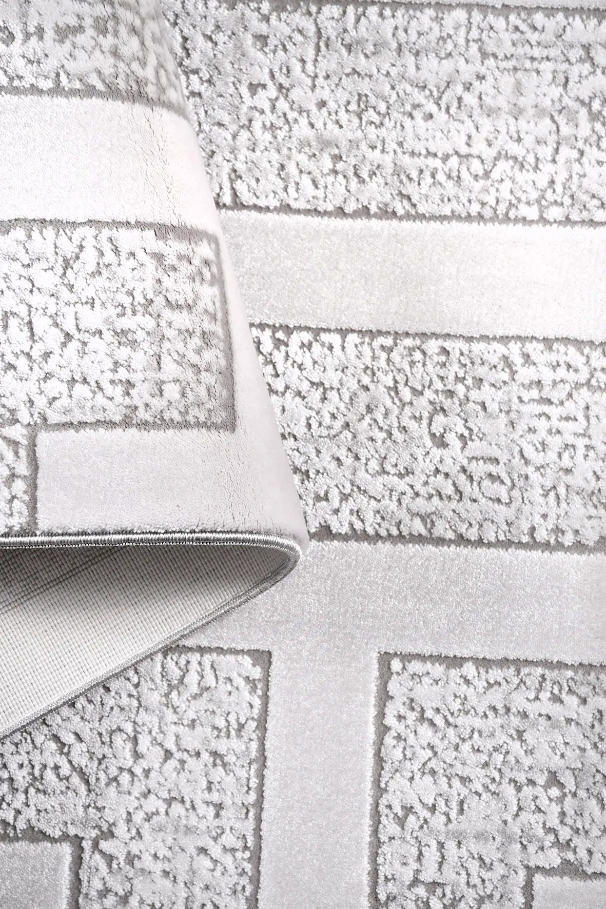 Gri ve Bej Geometrik Modern Halı