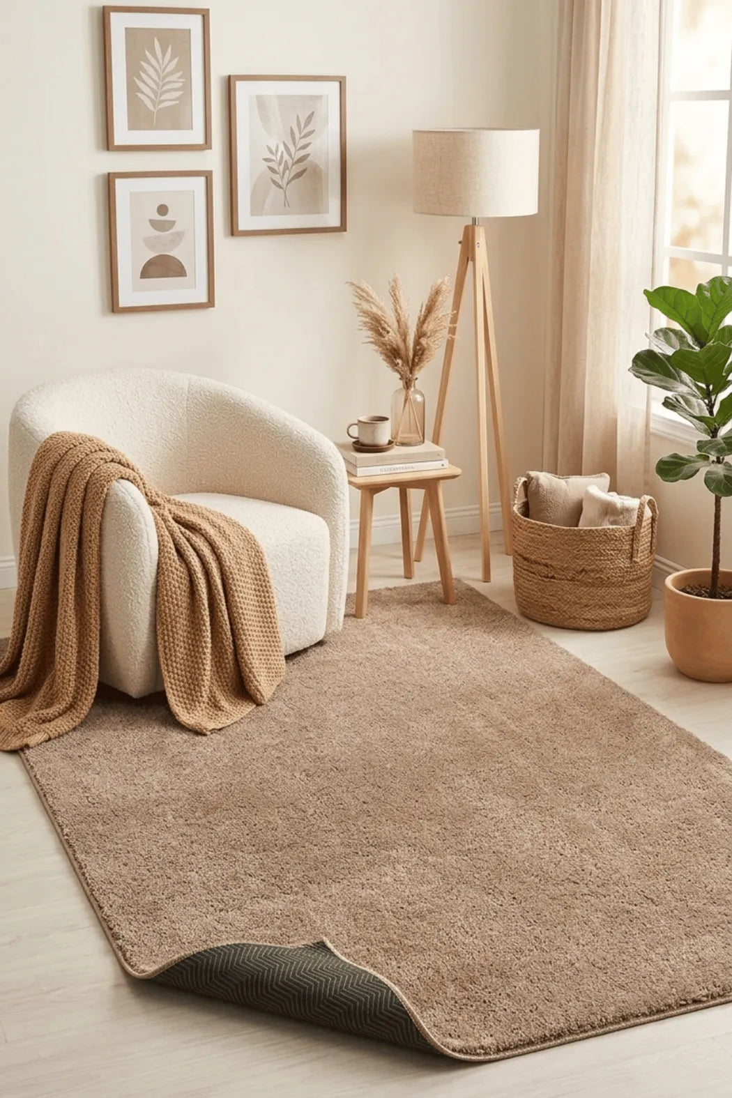 Kahve Ultra Dolgun Peluş Halı