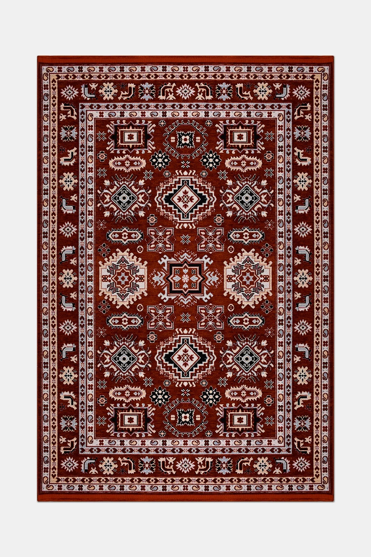 Kiremit Geometrik Motifli Anadolu Kilimi