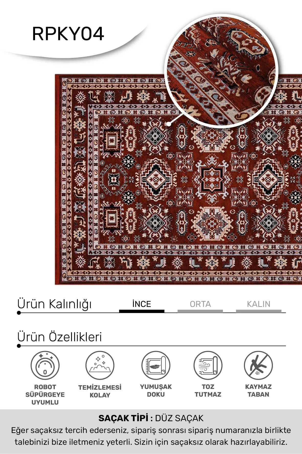 Kiremit Geometrik Motifli Anadolu Kilimi