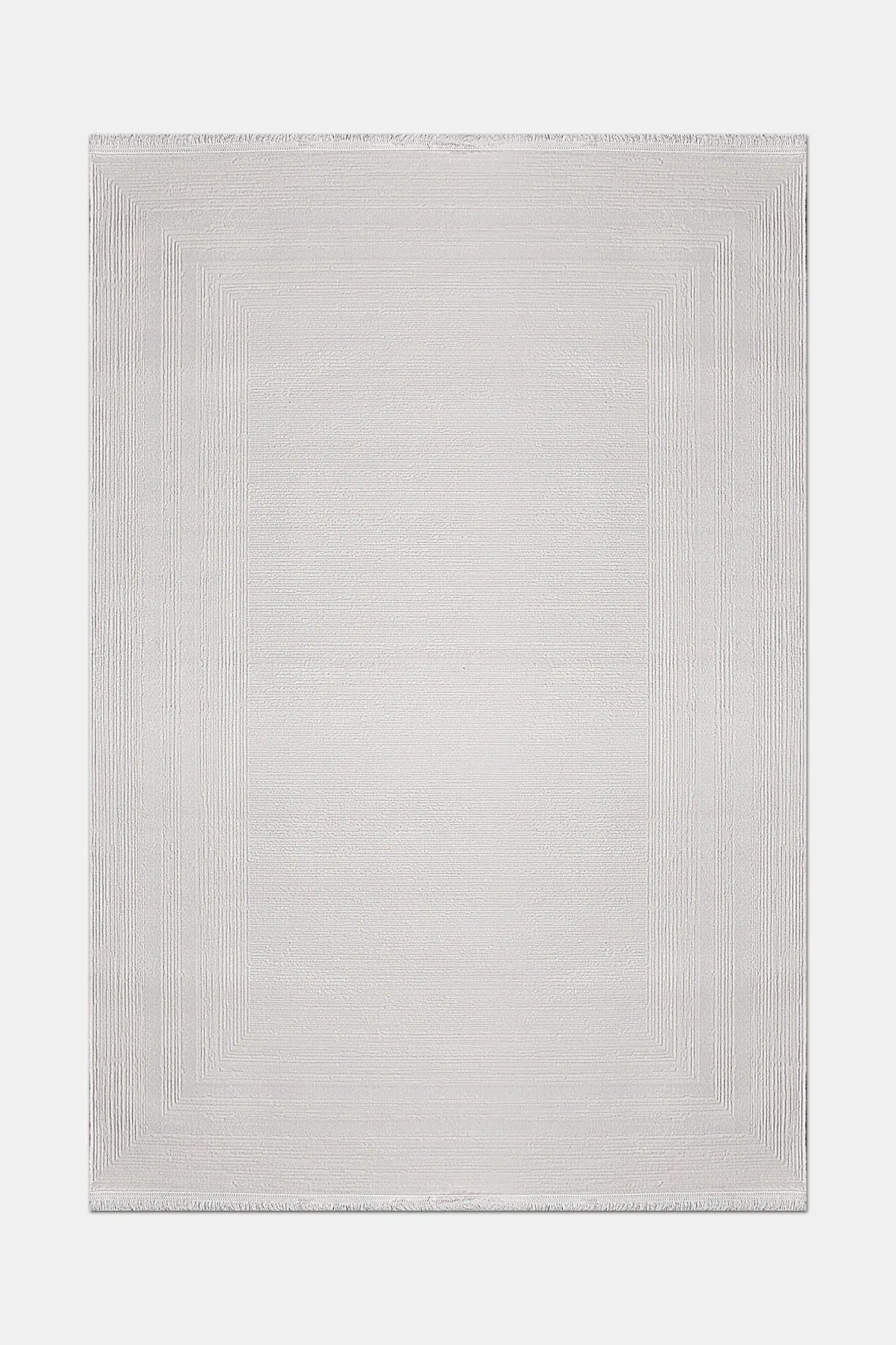 Ekru Sade Dokulu Modern Halı