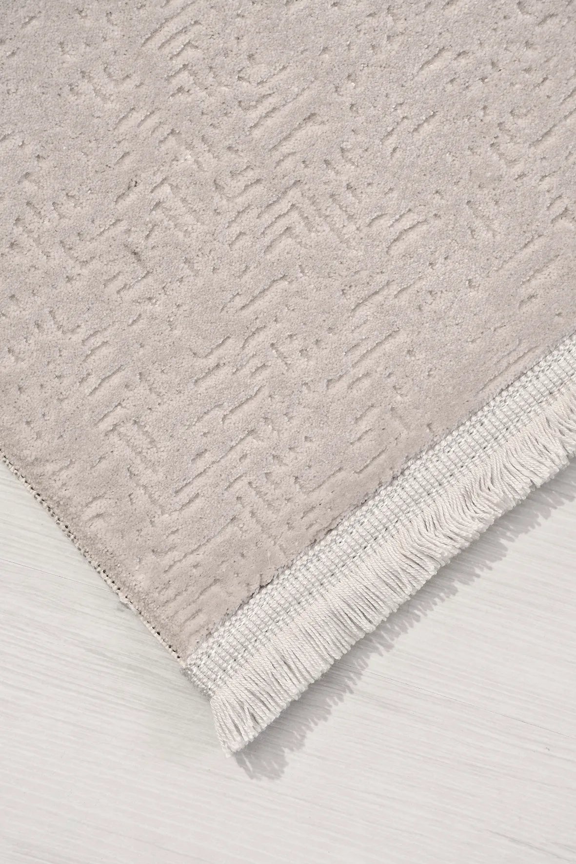 Bej Eskitme Dokulu Modern Halı