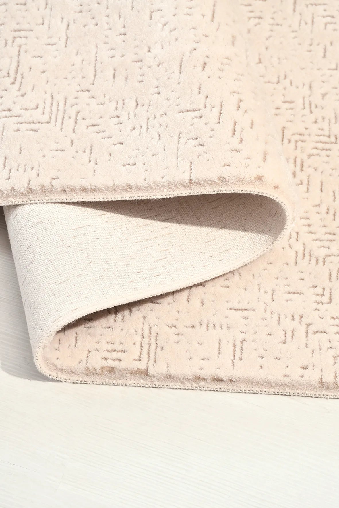 Krem Benekli Dokulu Modern Halı