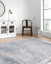 Açık Gri Beyaz Modern Soyut Halı