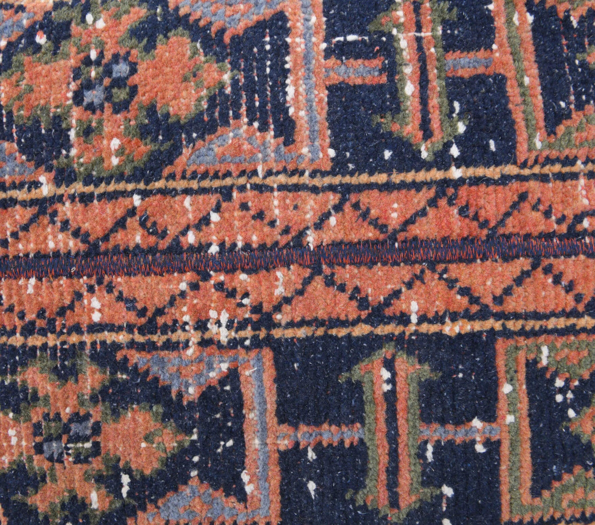 El yapımı vintage yolluk 43x335 cm oryantal desenli yün - mekan görünümü