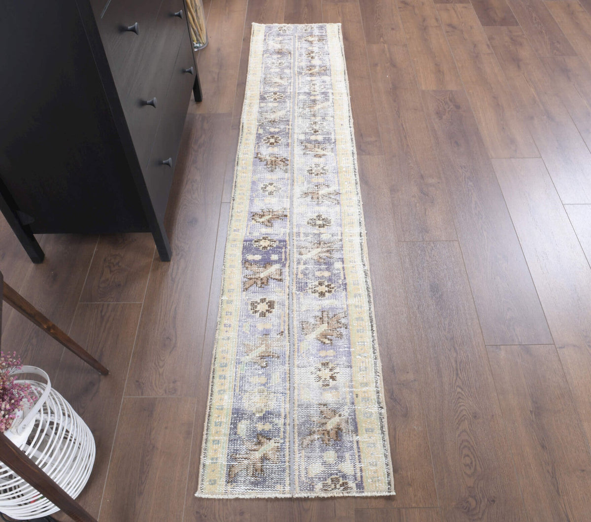 1x7 Handmade Patchwork Runner Rug