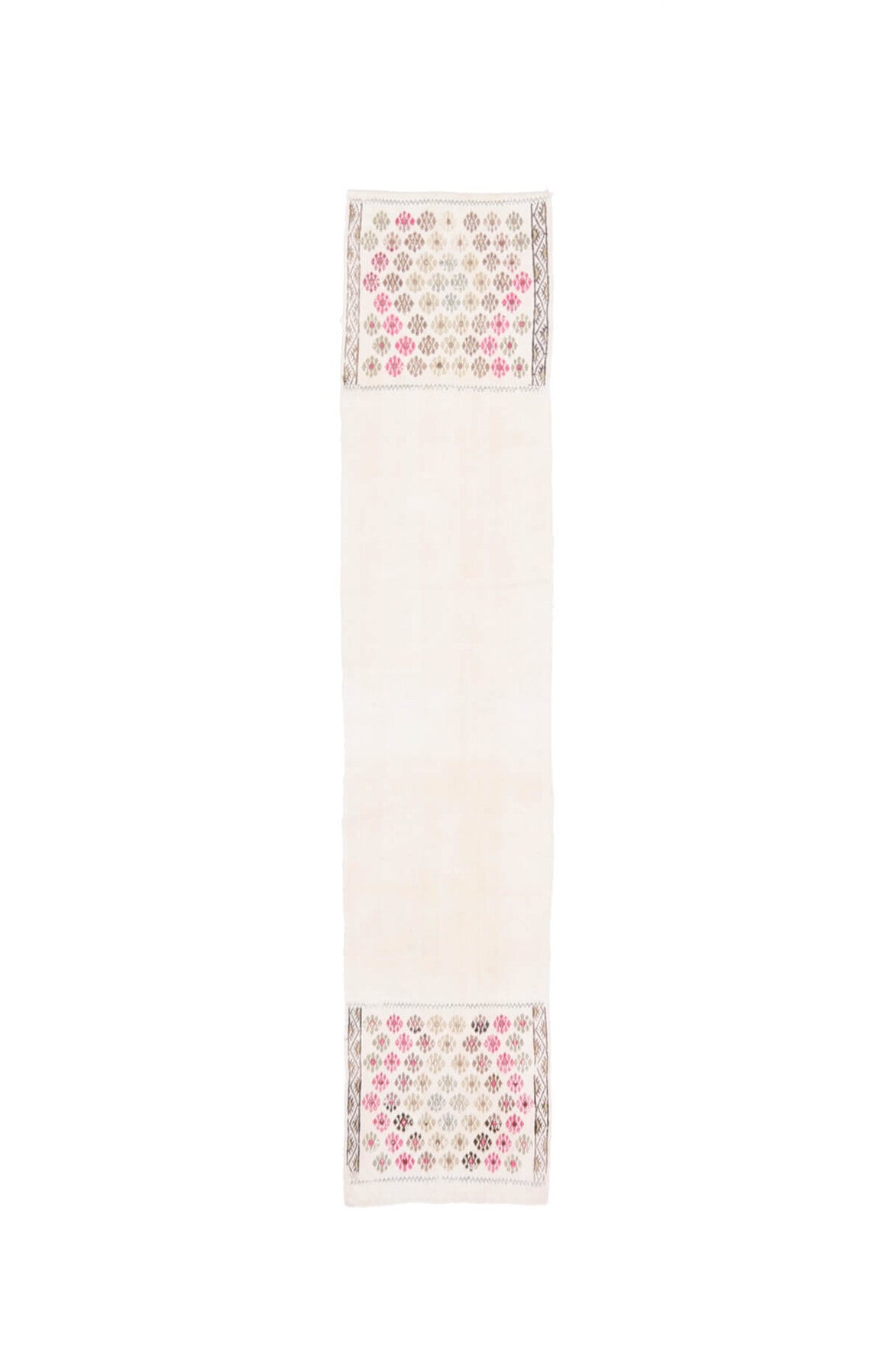 El yapımı vintage yolluk 43x213 cm oryantal desenli yün - farklı açıdan görünüm