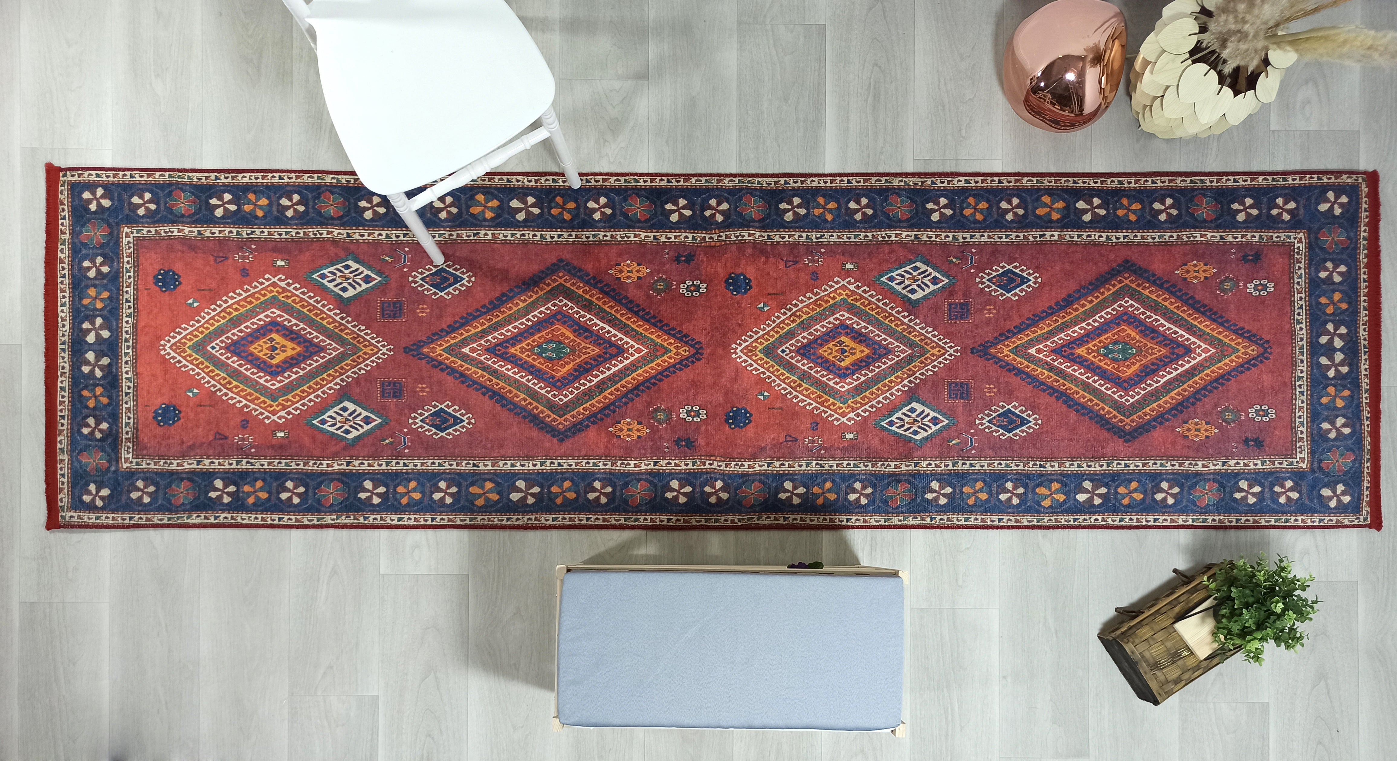 Uşak Dark Red Beige Kilim Carpet - CLEARANCE - 2348OU