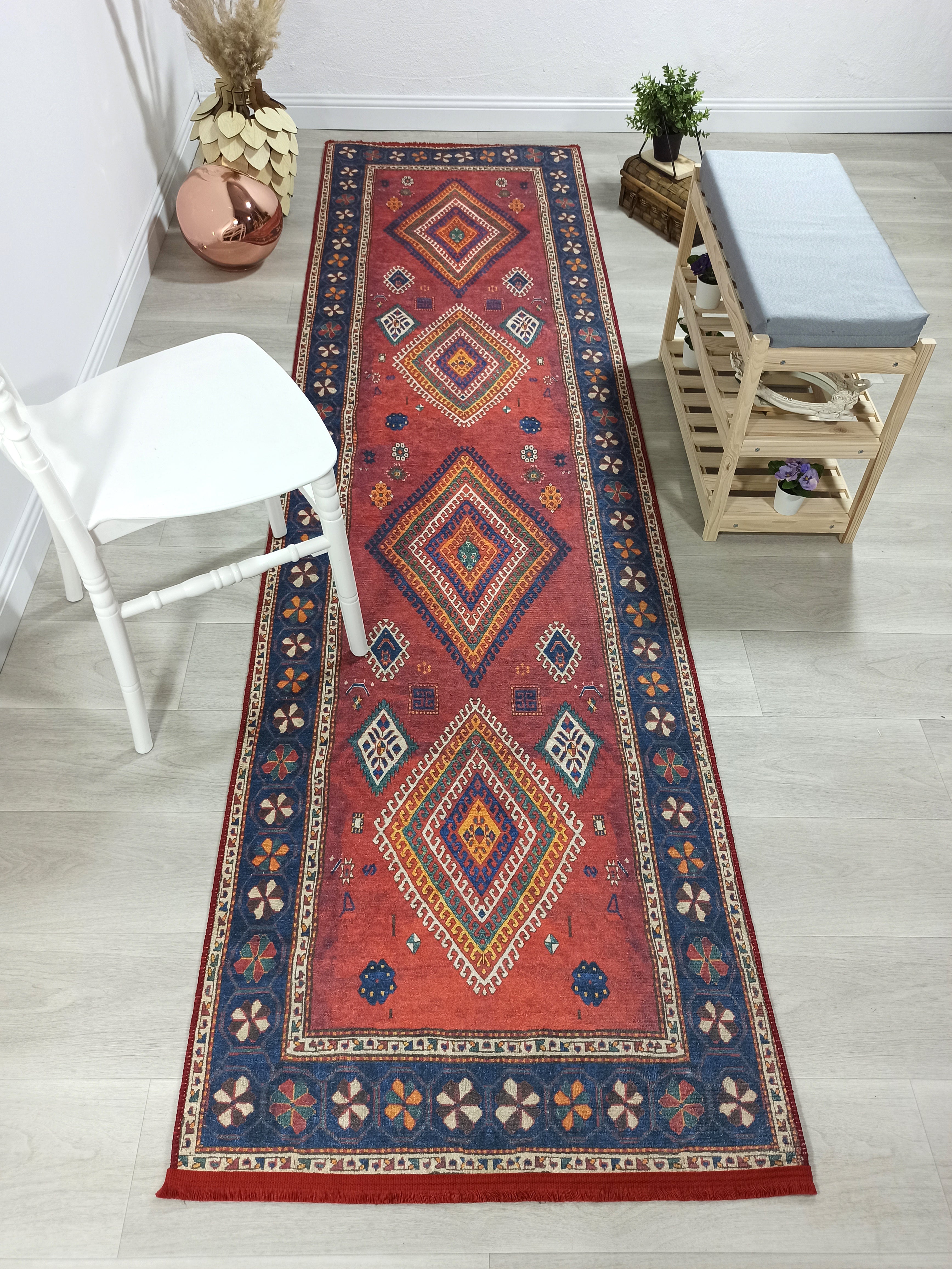 Uşak Dark Red Beige Kilim Carpet - CLEARANCE - 2348OU