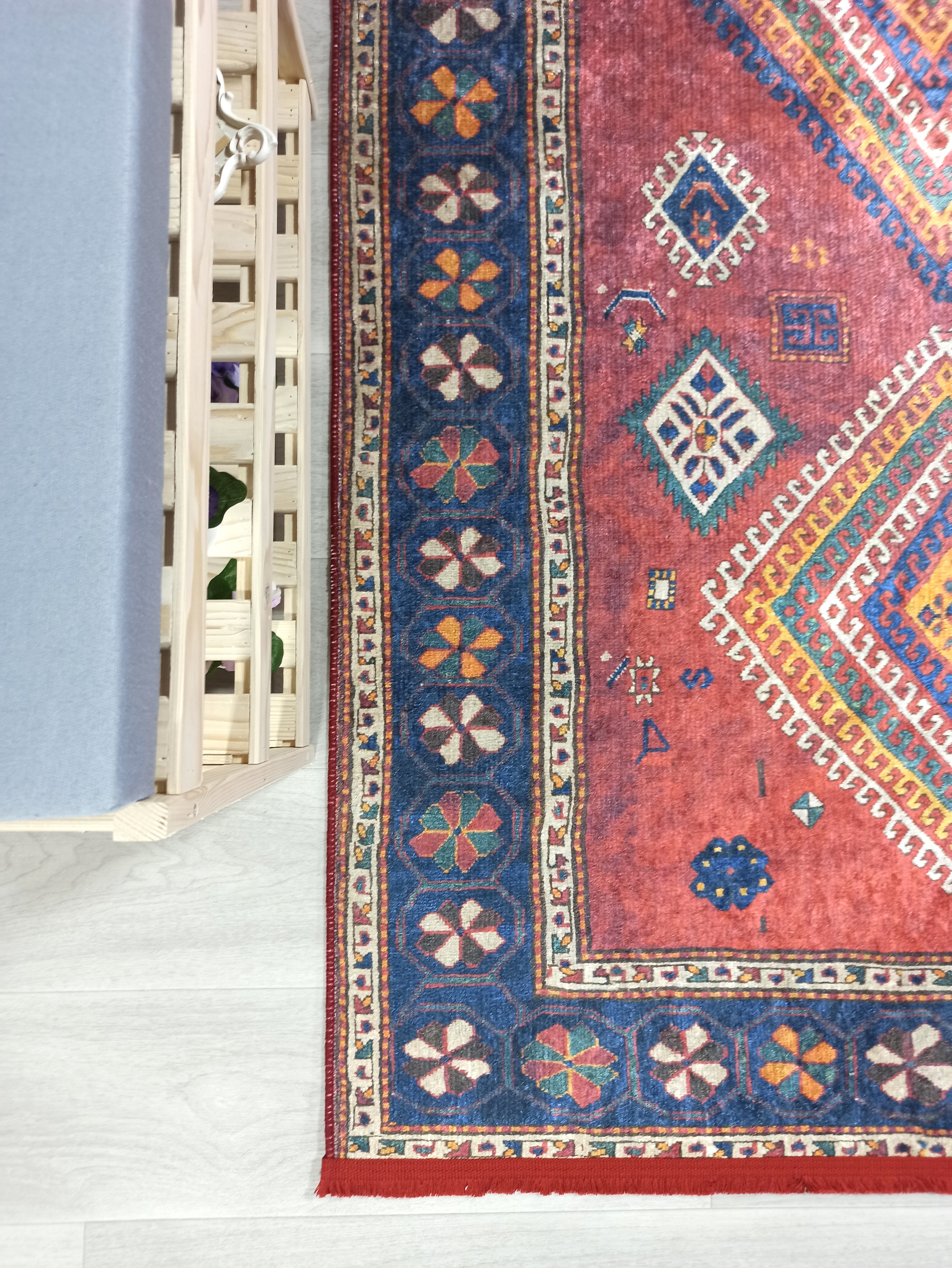 Uşak Dark Red Beige Kilim Carpet - CLEARANCE - 2348OU