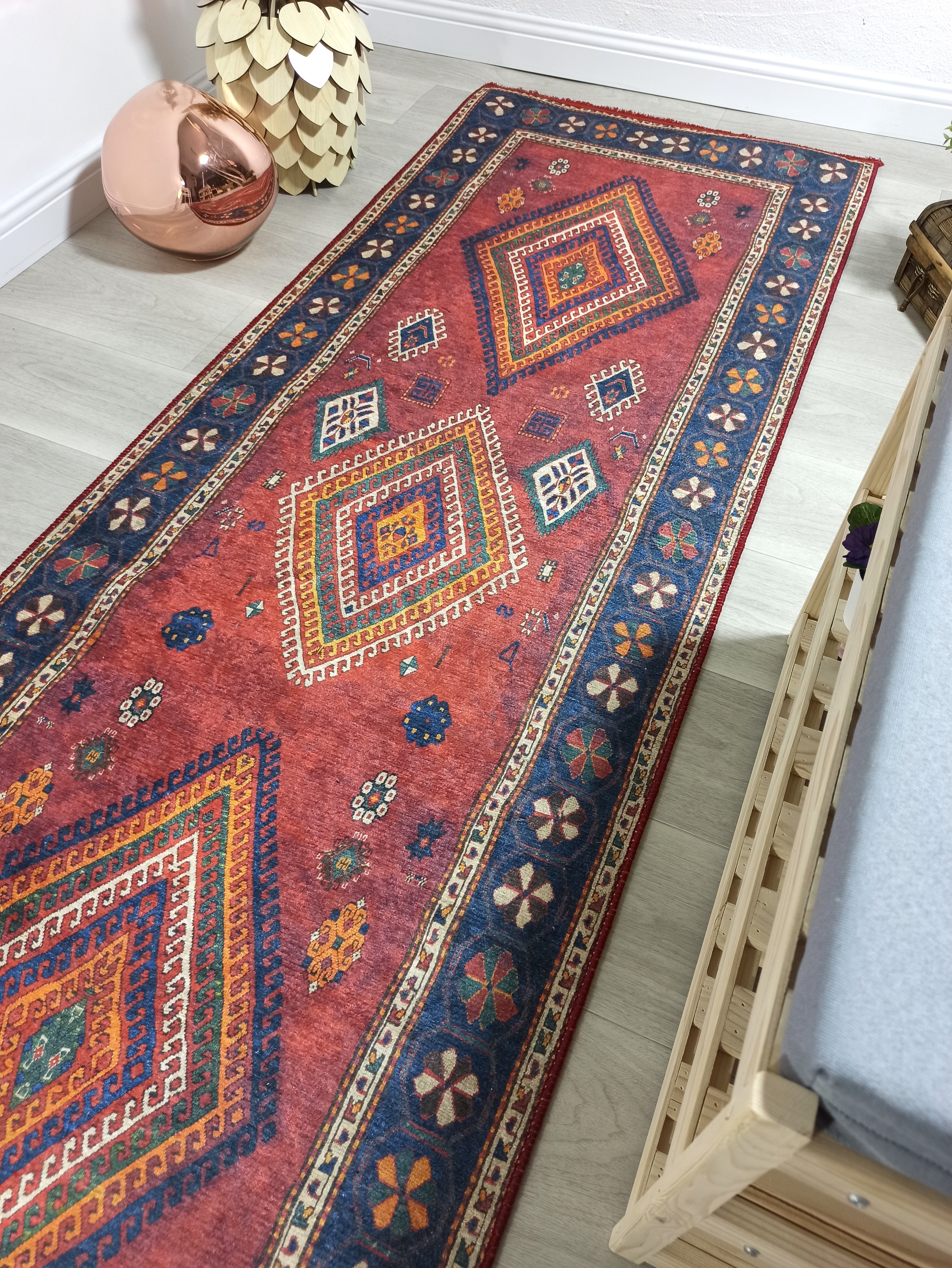 Uşak Dark Red Beige Kilim Carpet - CLEARANCE - 2348OU