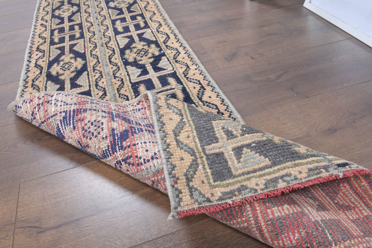 2x10 Handmade Patchwork Runner Rug
