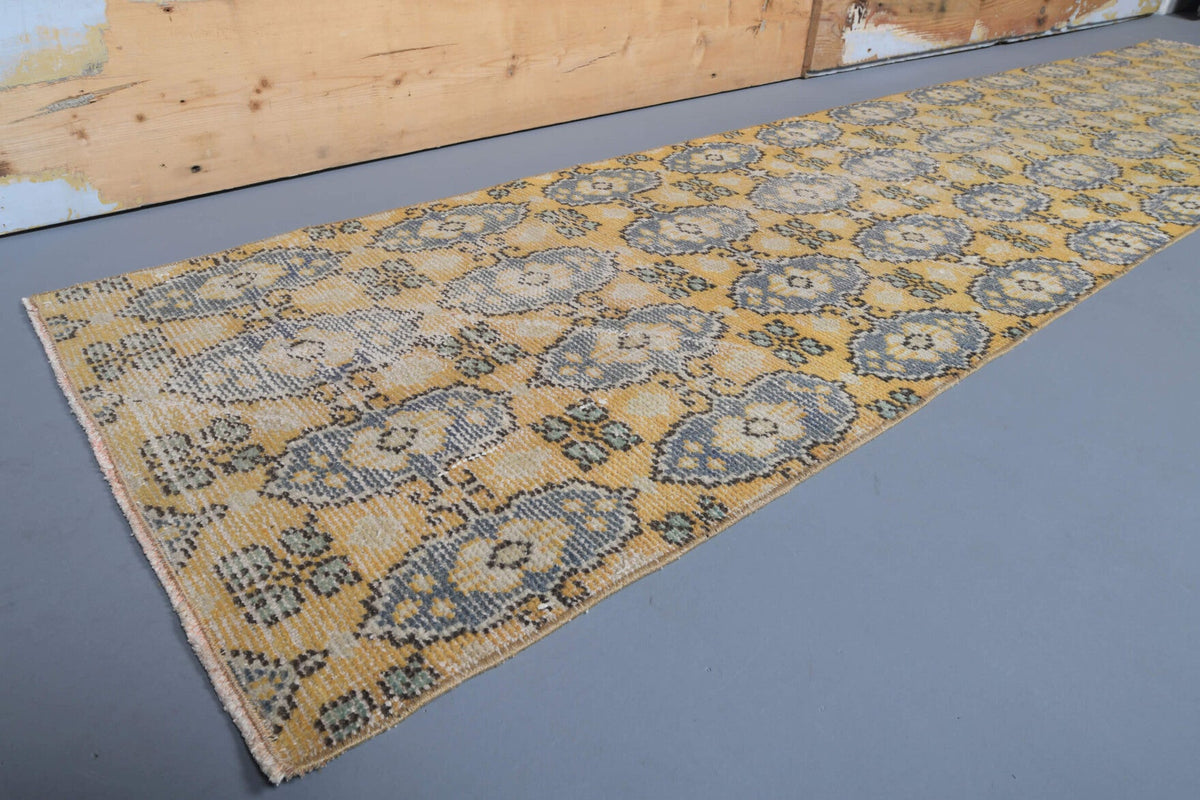 Hand-Knotted Vintage Anatolian Runner Rug