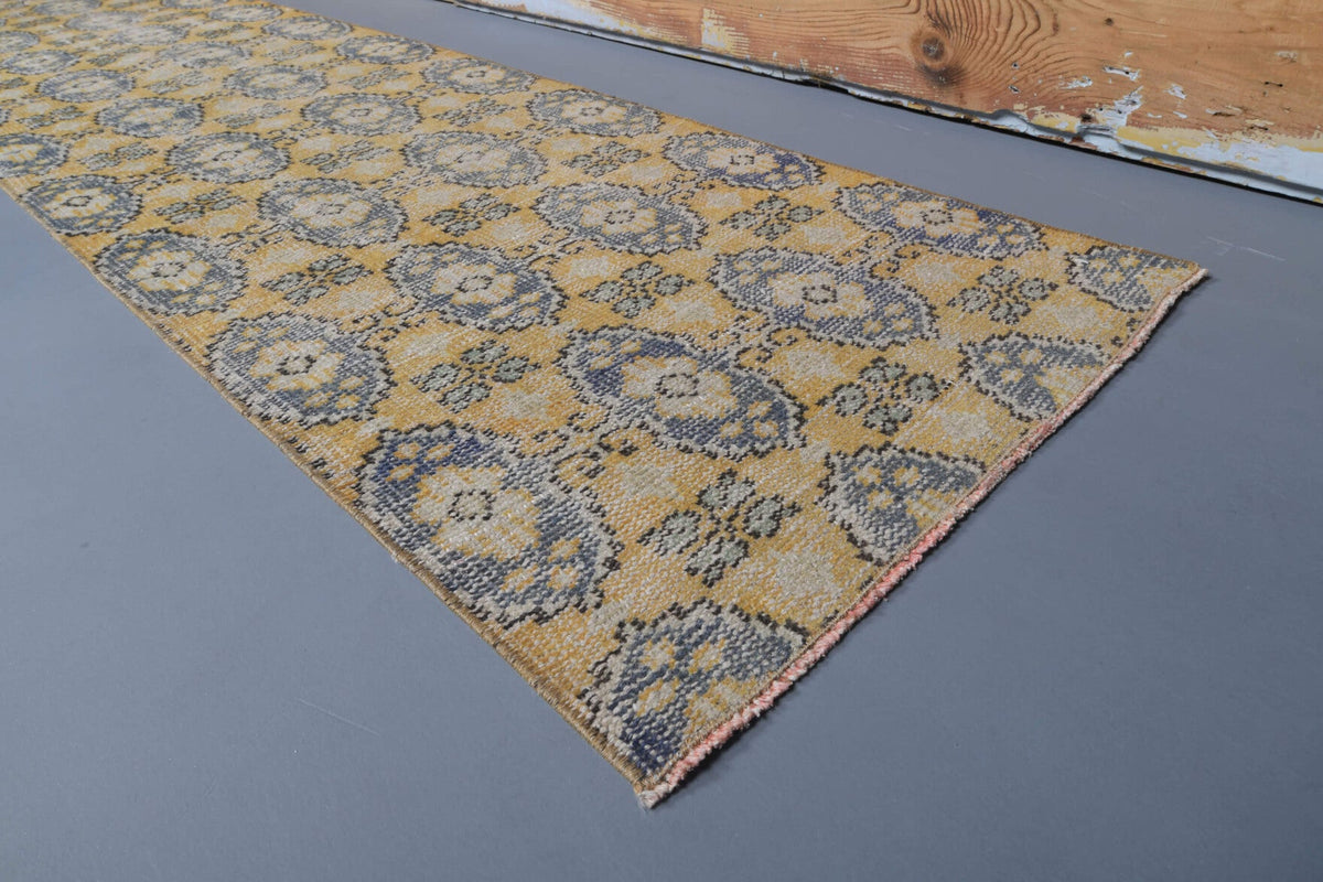 Hand-Knotted Vintage Anatolian Runner Rug