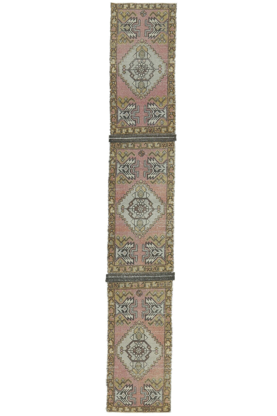 El yapımı vintage yolluk 51x315 cm oryantal desenli yün - açık alan görünümü