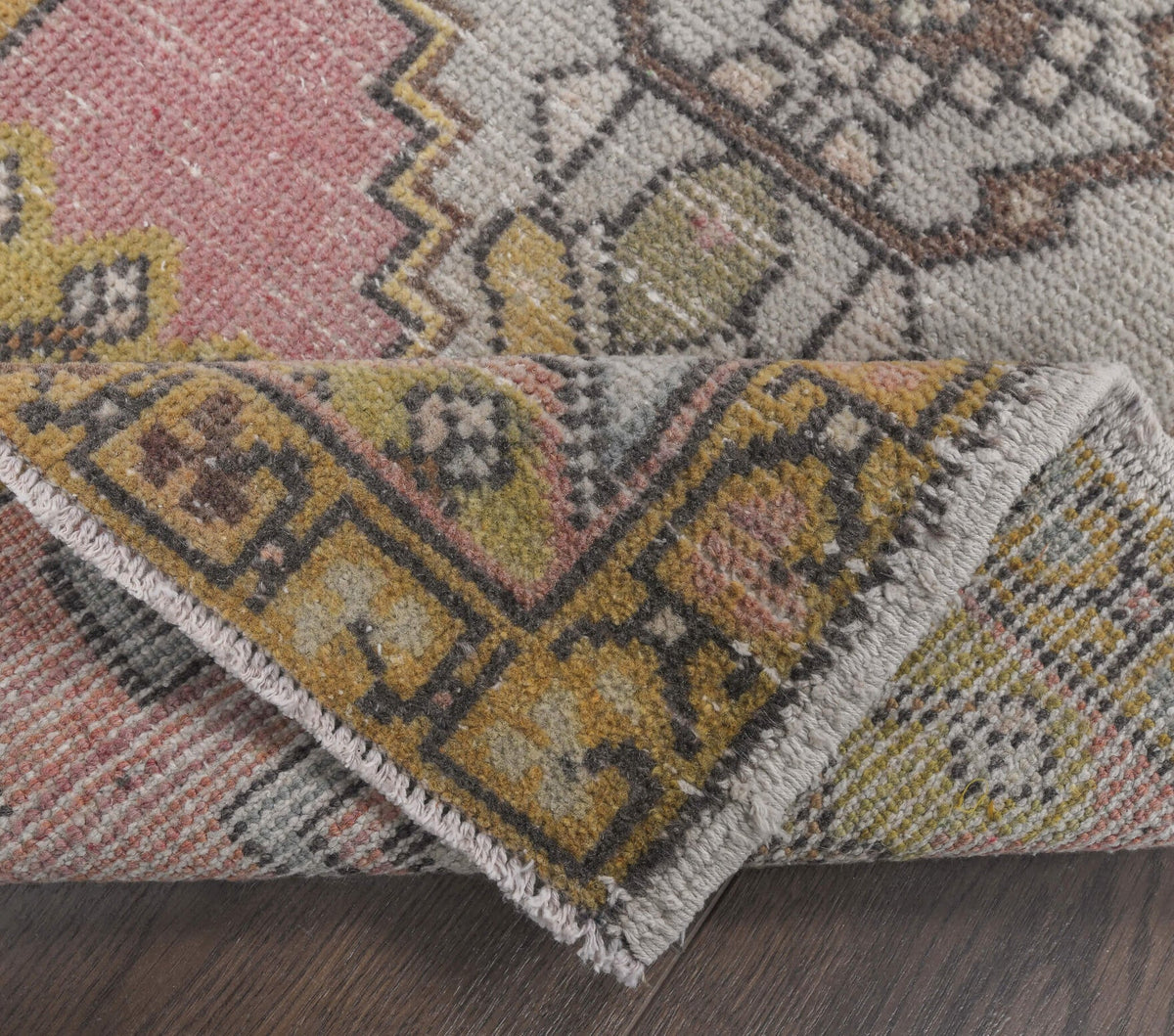 El yapımı vintage yolluk 51x315 cm oryantal desenli yün - mekan görünümü